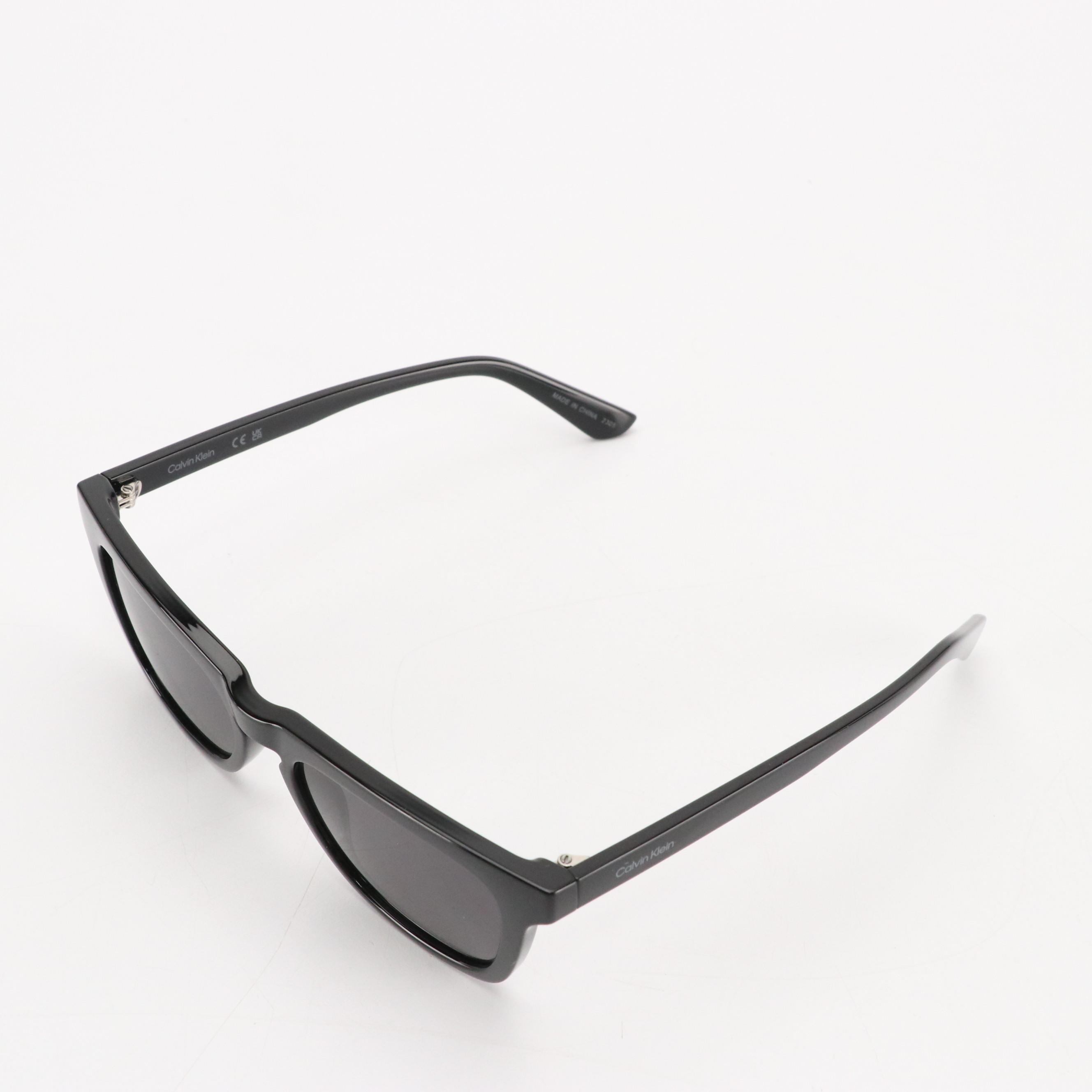 Calvin Klein CK23535S Black Square Framed Sunglasses with Case