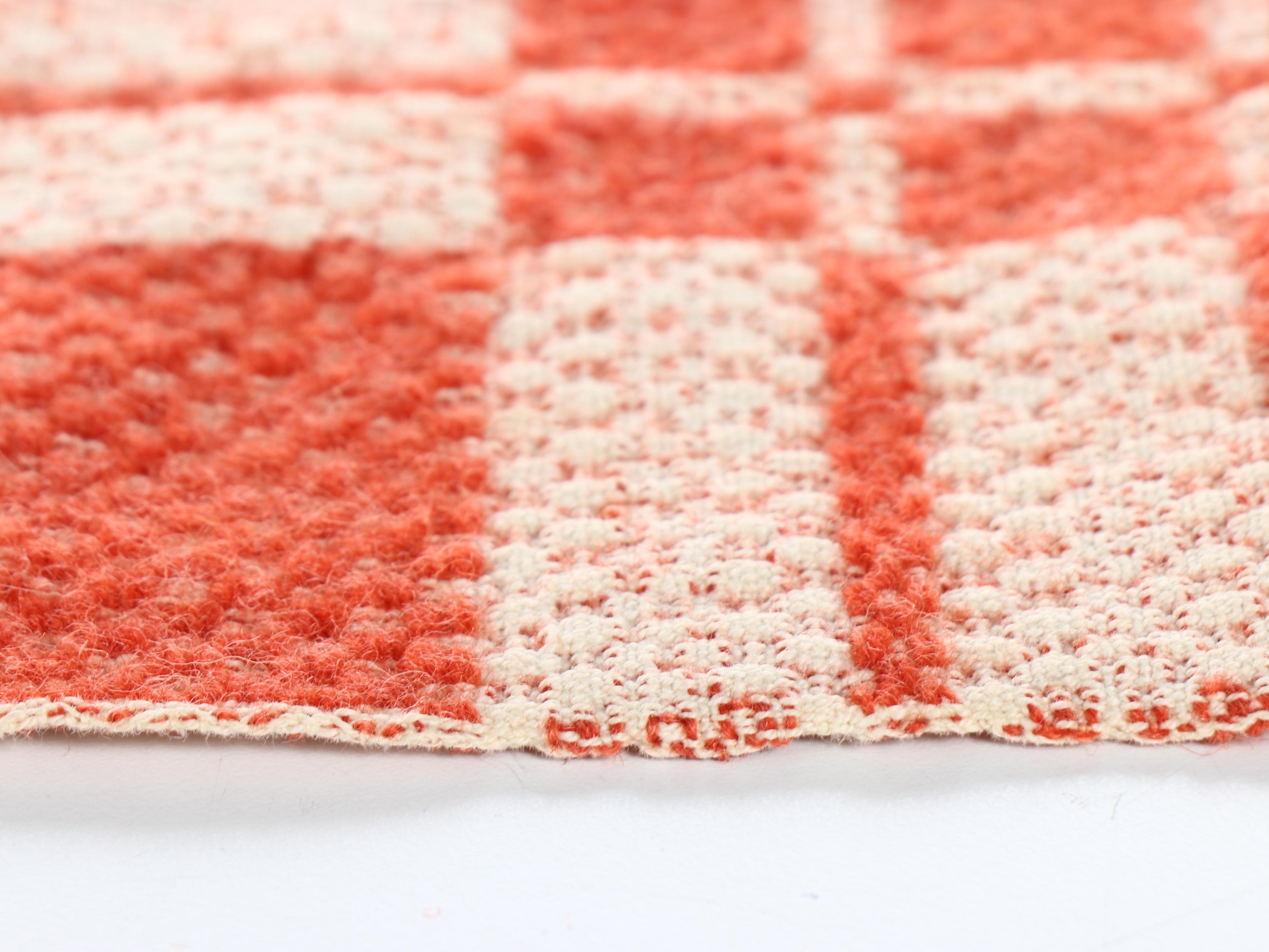 American Colonial Style Oak Quilt Rack with Red and White Woven Coverlet, 20th C