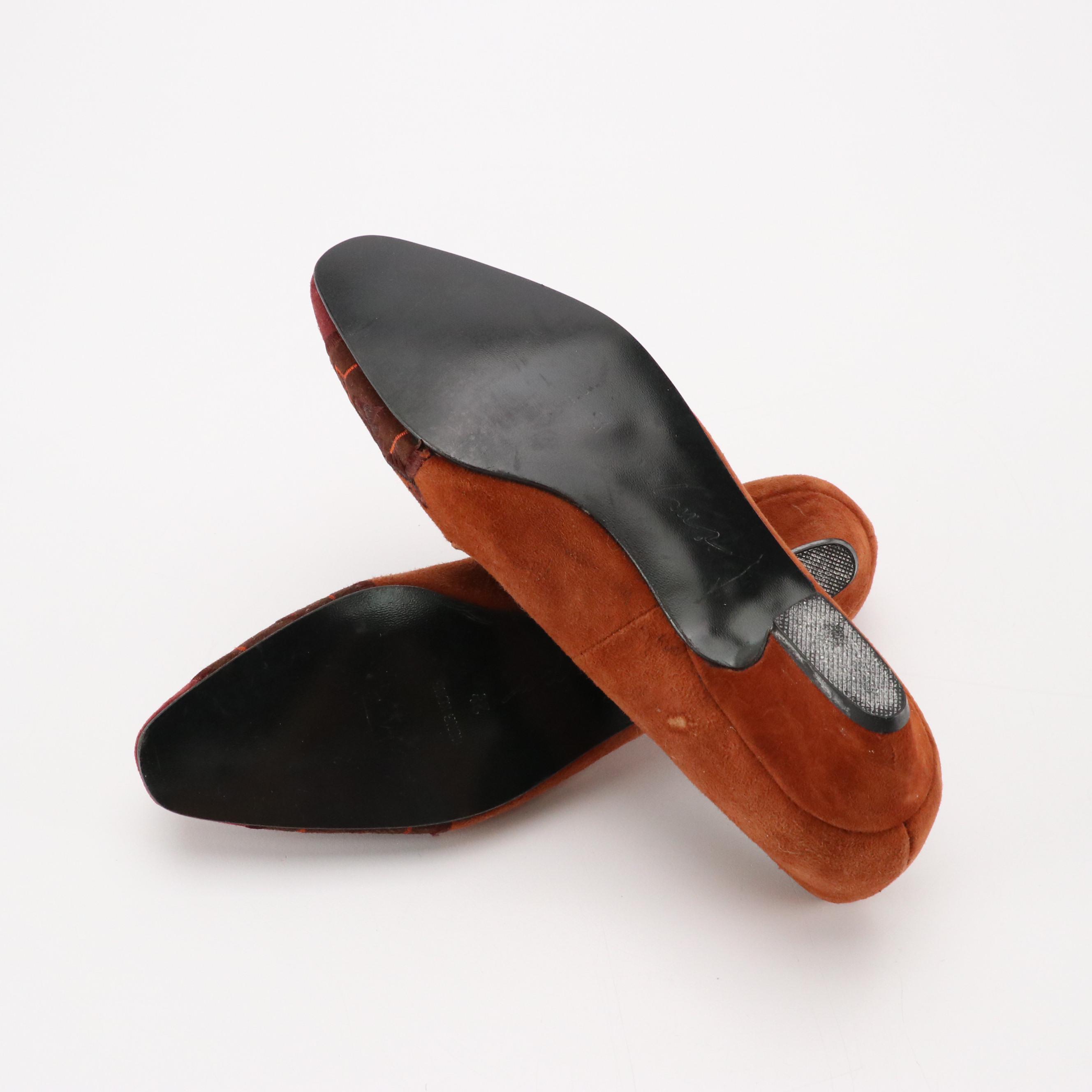 Stubbs & Wootton of Palm Beach Martini Velvet Slipper Loafers and More Pumps