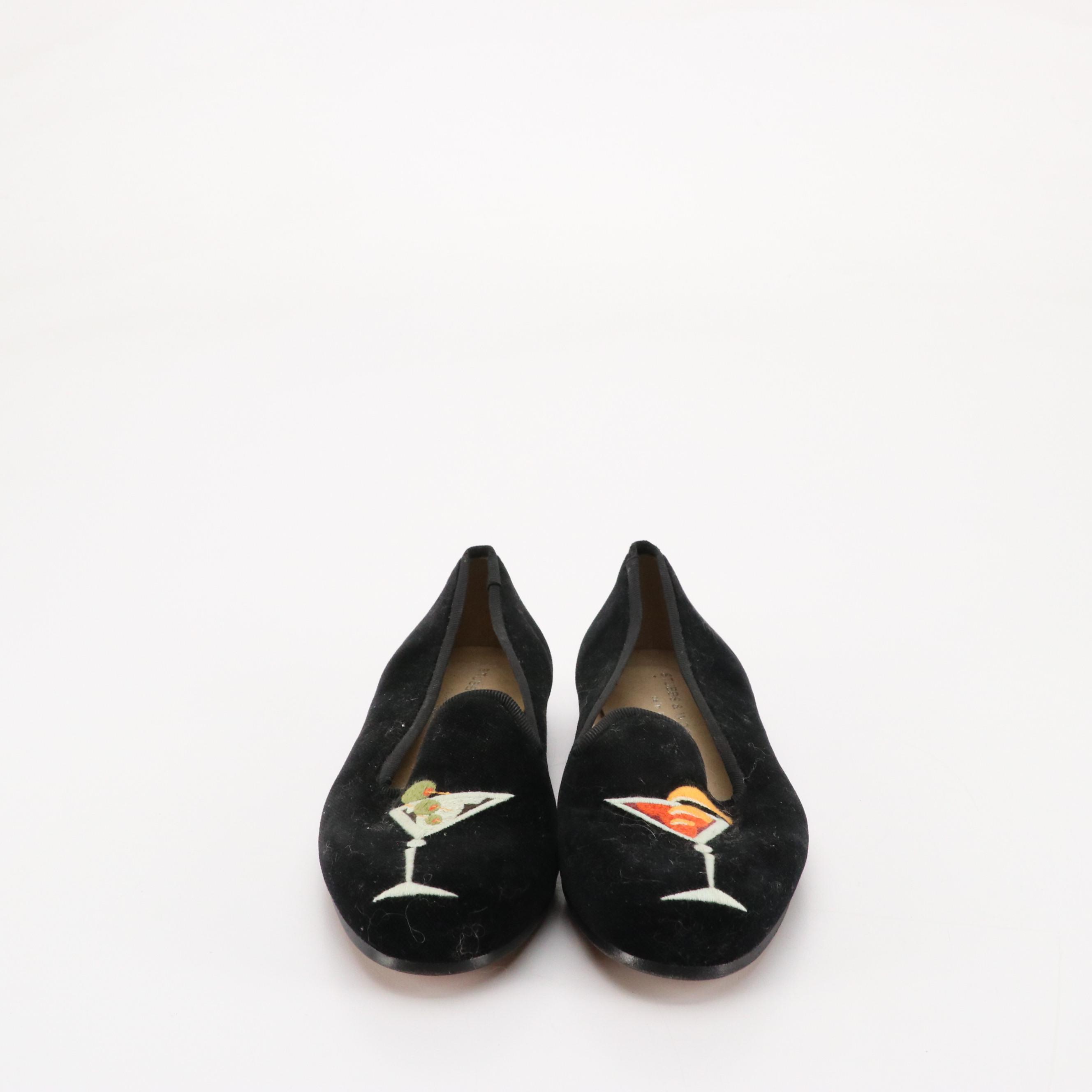 Stubbs & Wootton of Palm Beach Martini Velvet Slipper Loafers and More Pumps