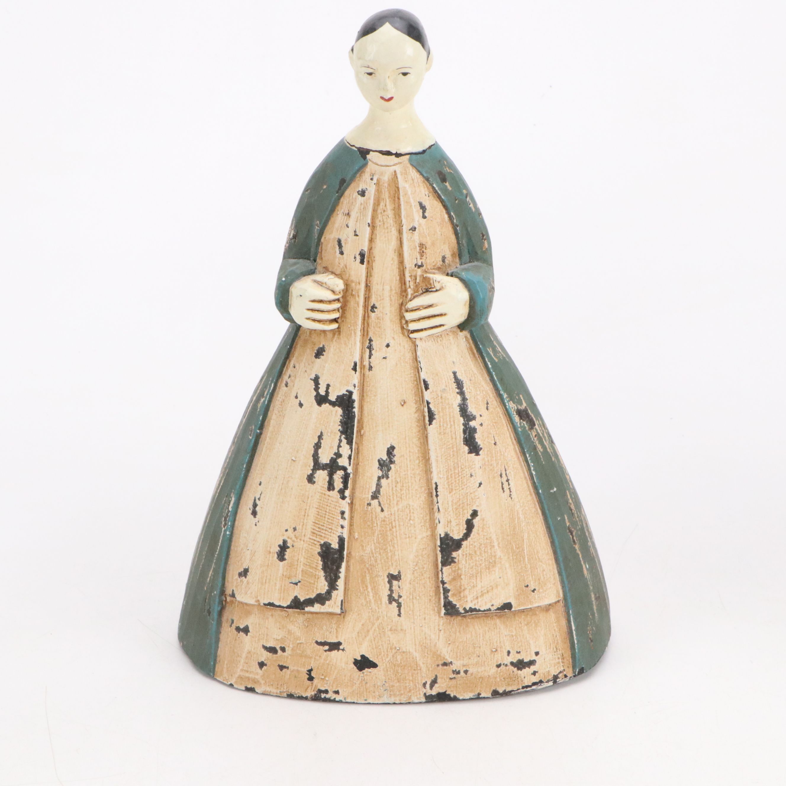 Baroque Style Wooden Cage Doll with Other Figurines and Sculpture