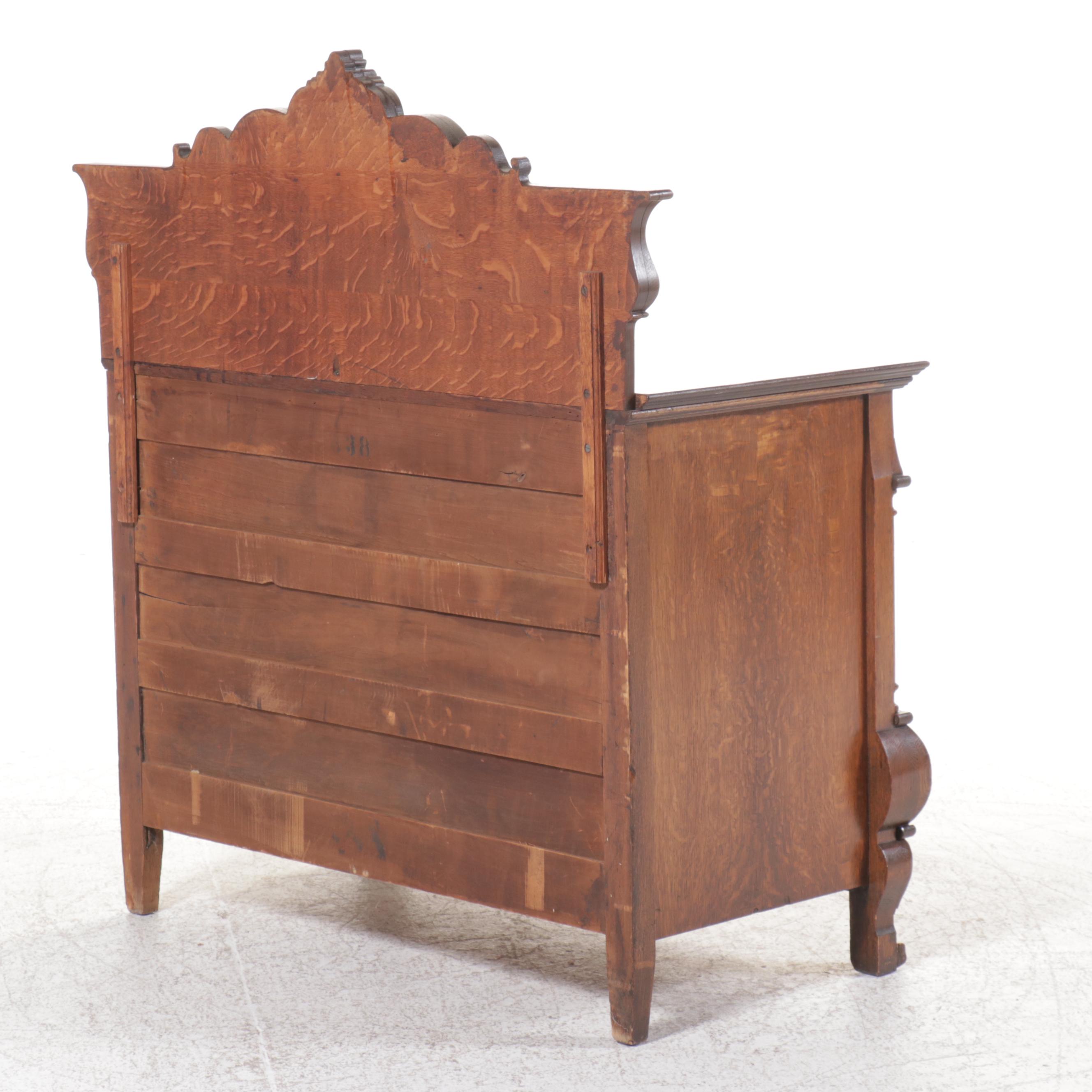Victorian Carved Quarter Sawn Oak Buffet