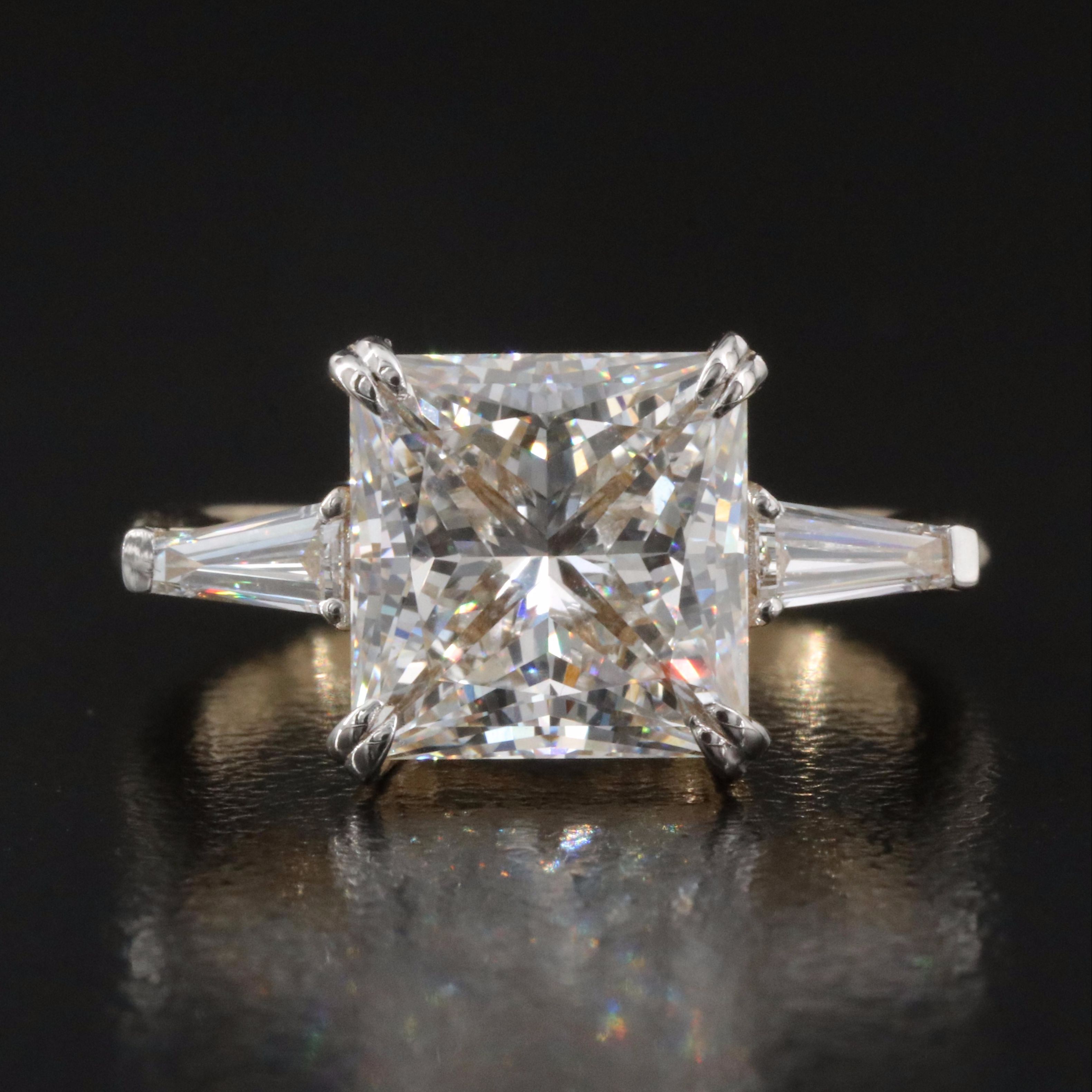 14K 4.27 CTW Lab Grown Diamond Ring with IGI Report