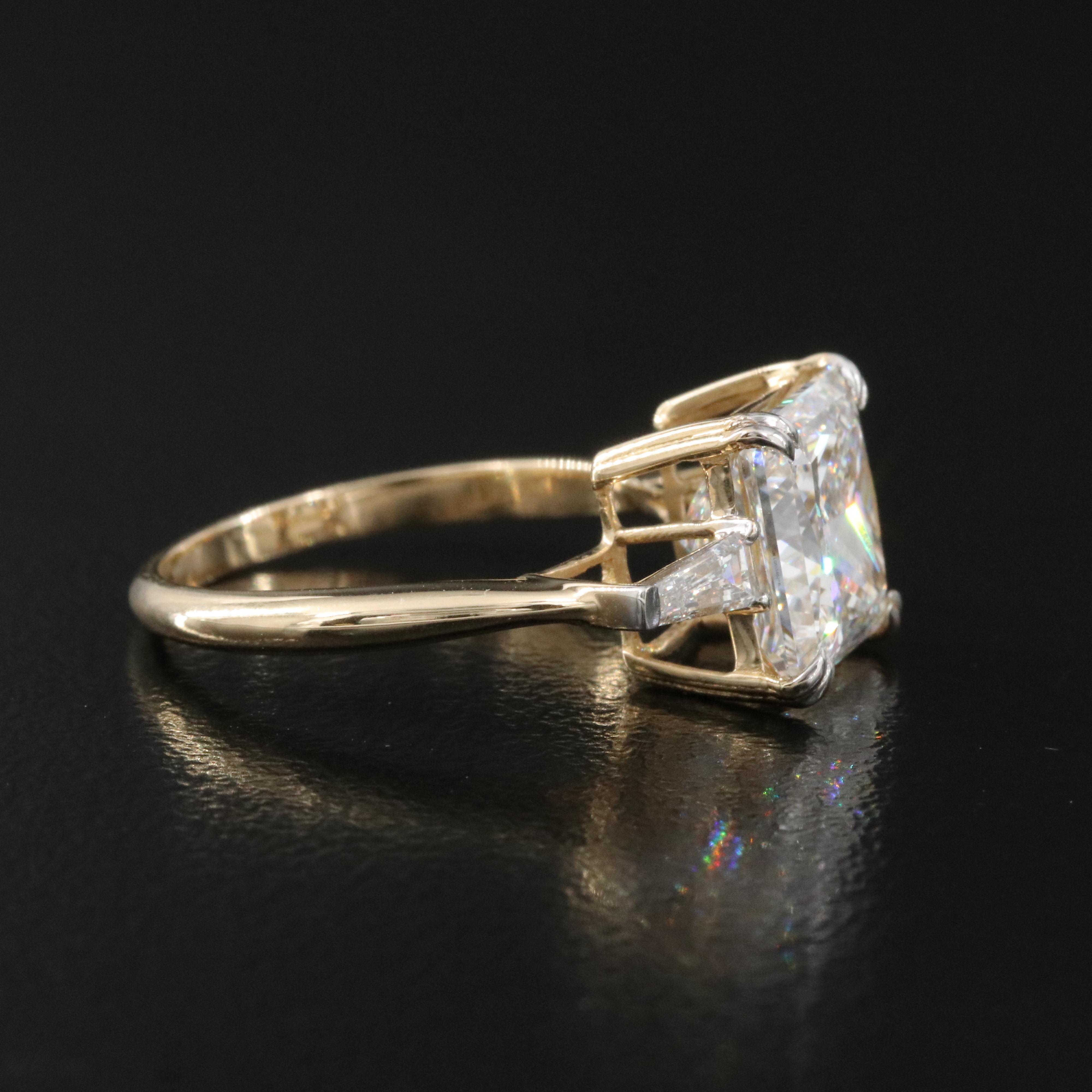 14K 4.27 CTW Lab Grown Diamond Ring with IGI Report