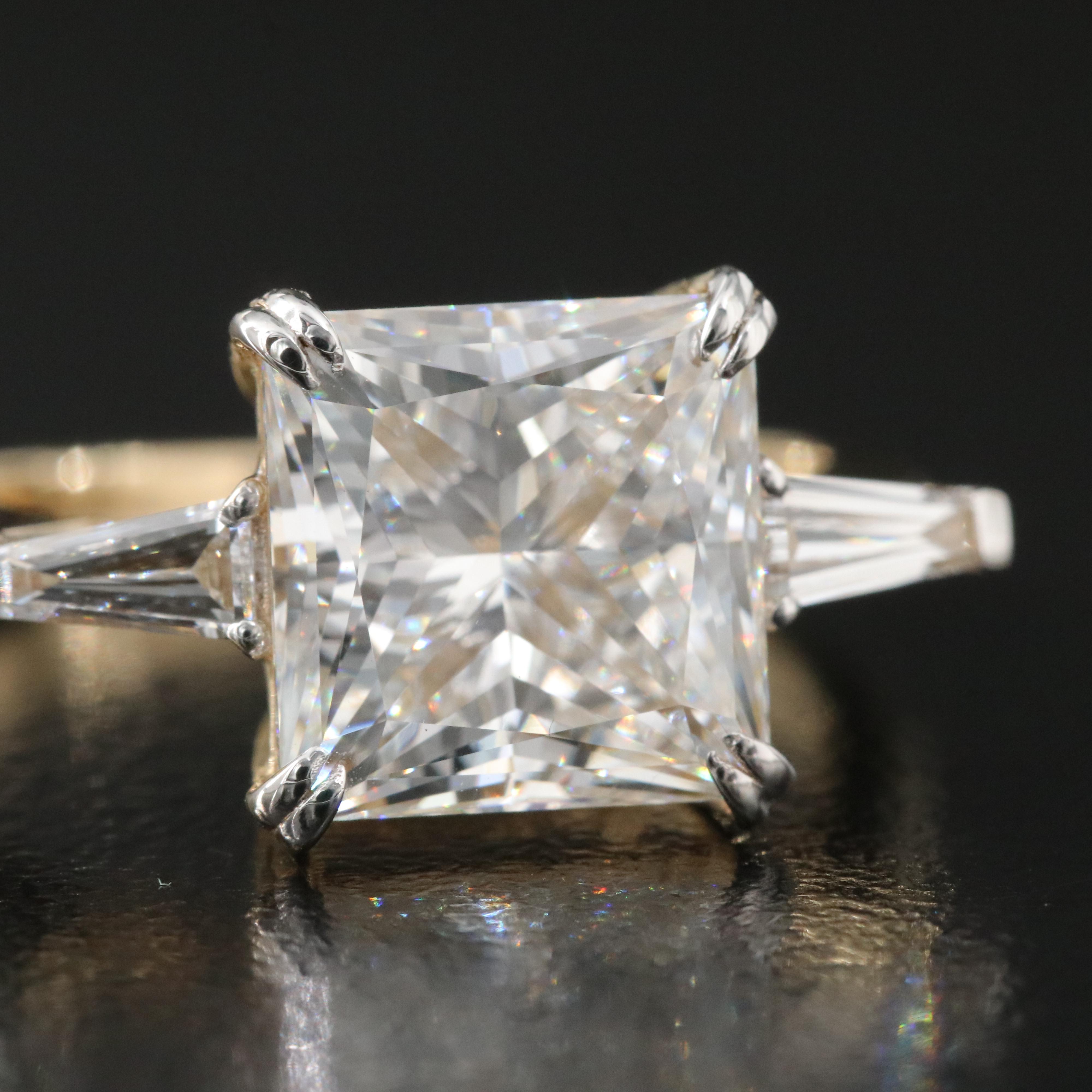 14K 4.27 CTW Lab Grown Diamond Ring with IGI Report