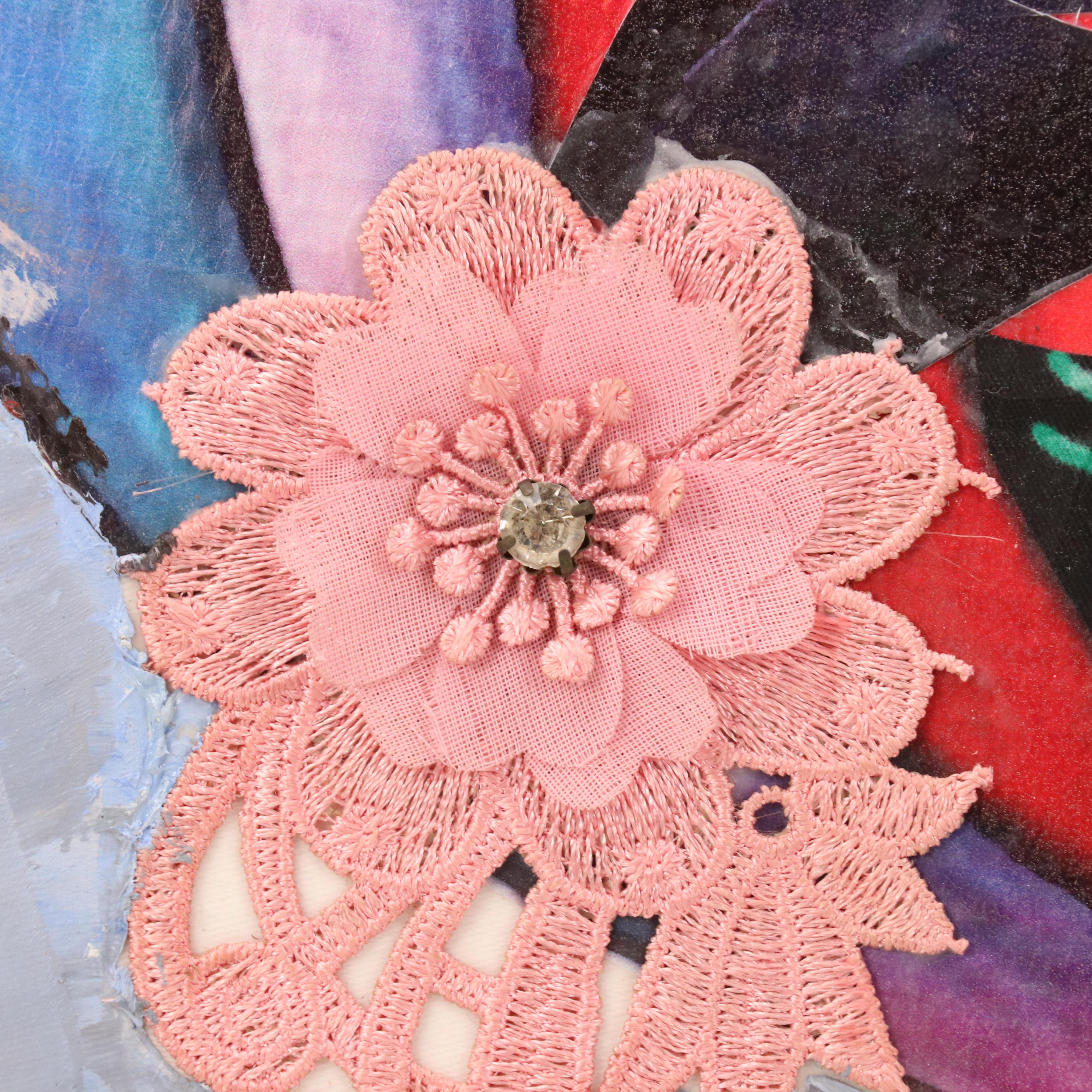 Bayo Ogundele Stylized Mixed Media Collage of a Bird "Ogongo" 2025