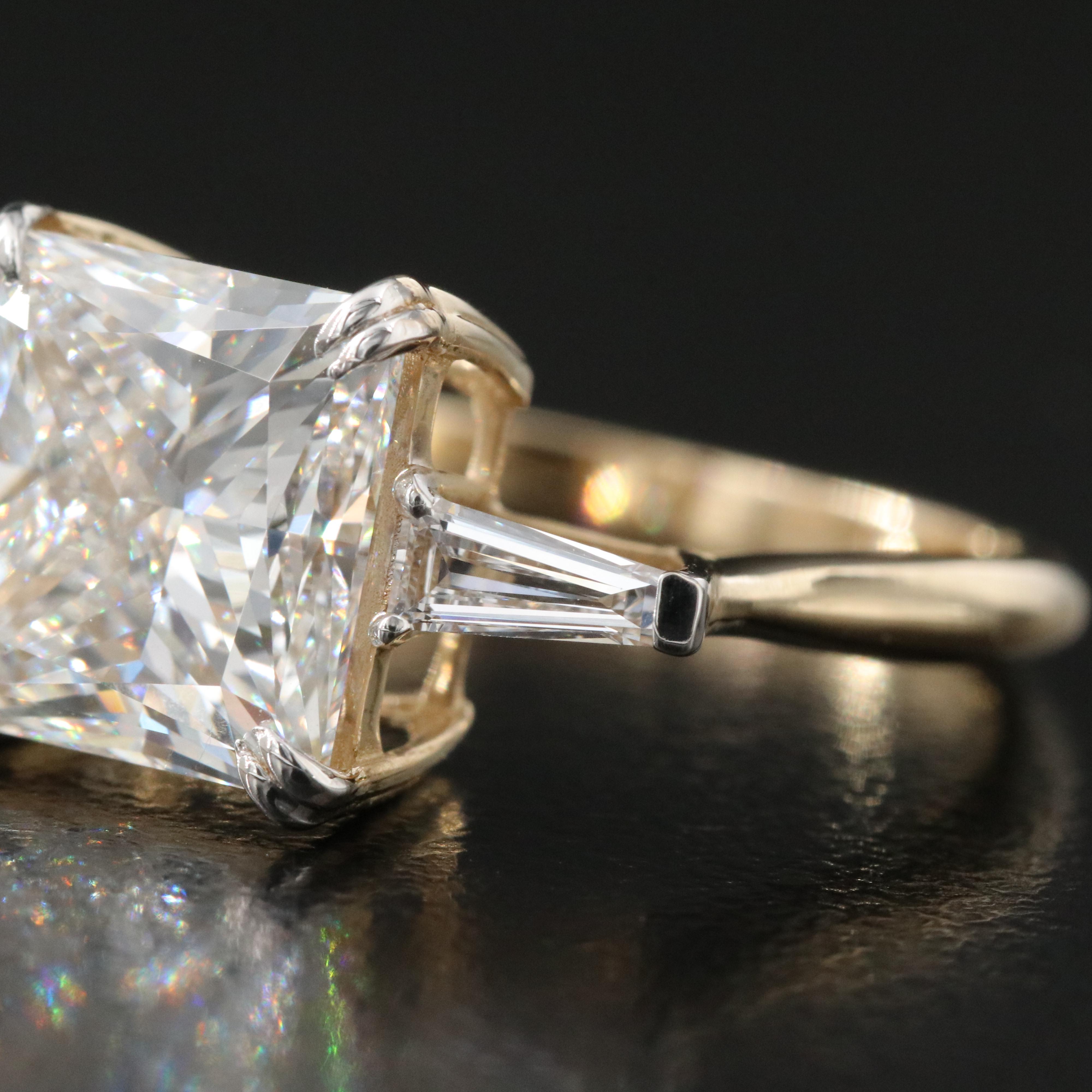 14K 4.27 CTW Lab Grown Diamond Ring with IGI Report