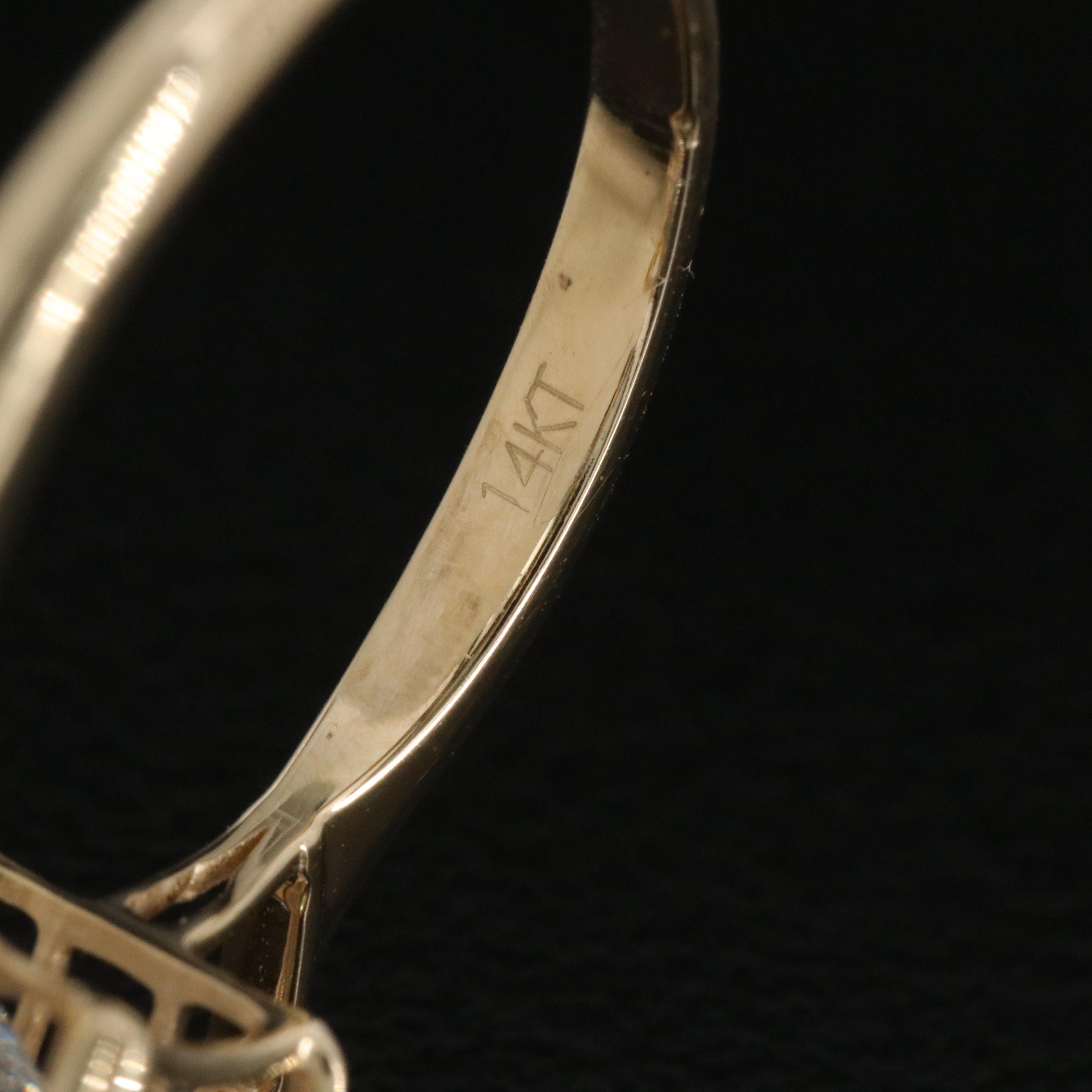 14K 4.27 CTW Lab Grown Diamond Ring with IGI Report