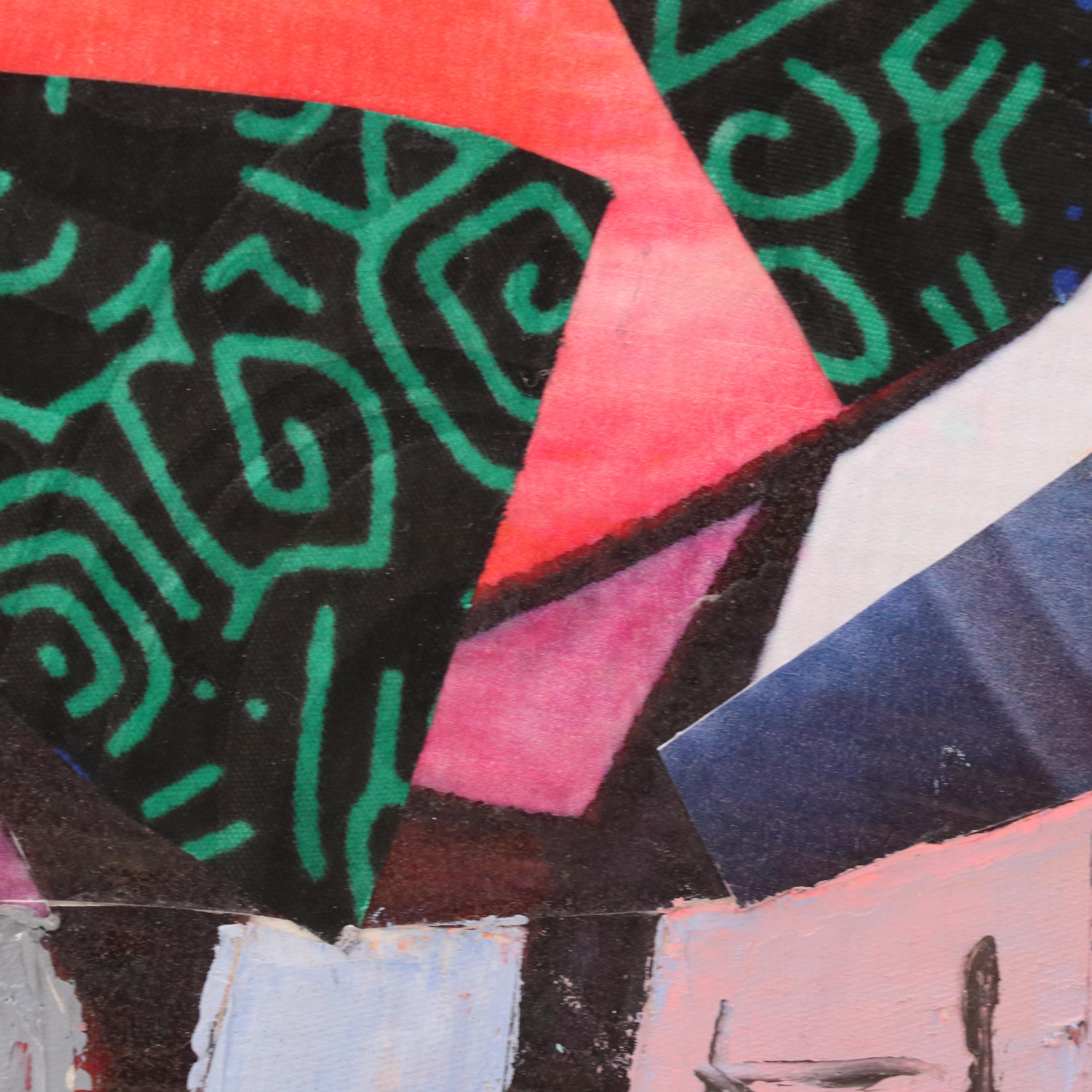 Bayo Ogundele Stylized Mixed Media Collage of a Bird "Ogongo" 2025