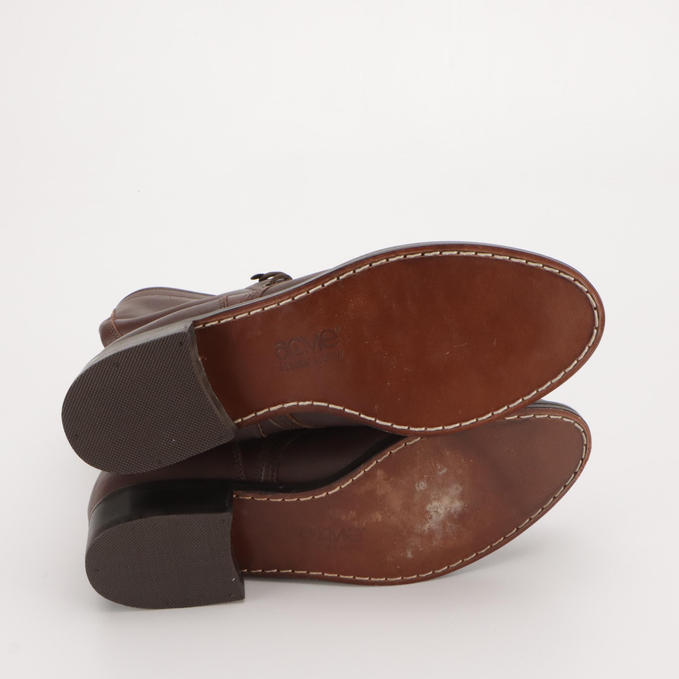 Acme Leather Lace-Up Boots, Isotoner Faux Fur Outdoor Slippers & Other Loafers