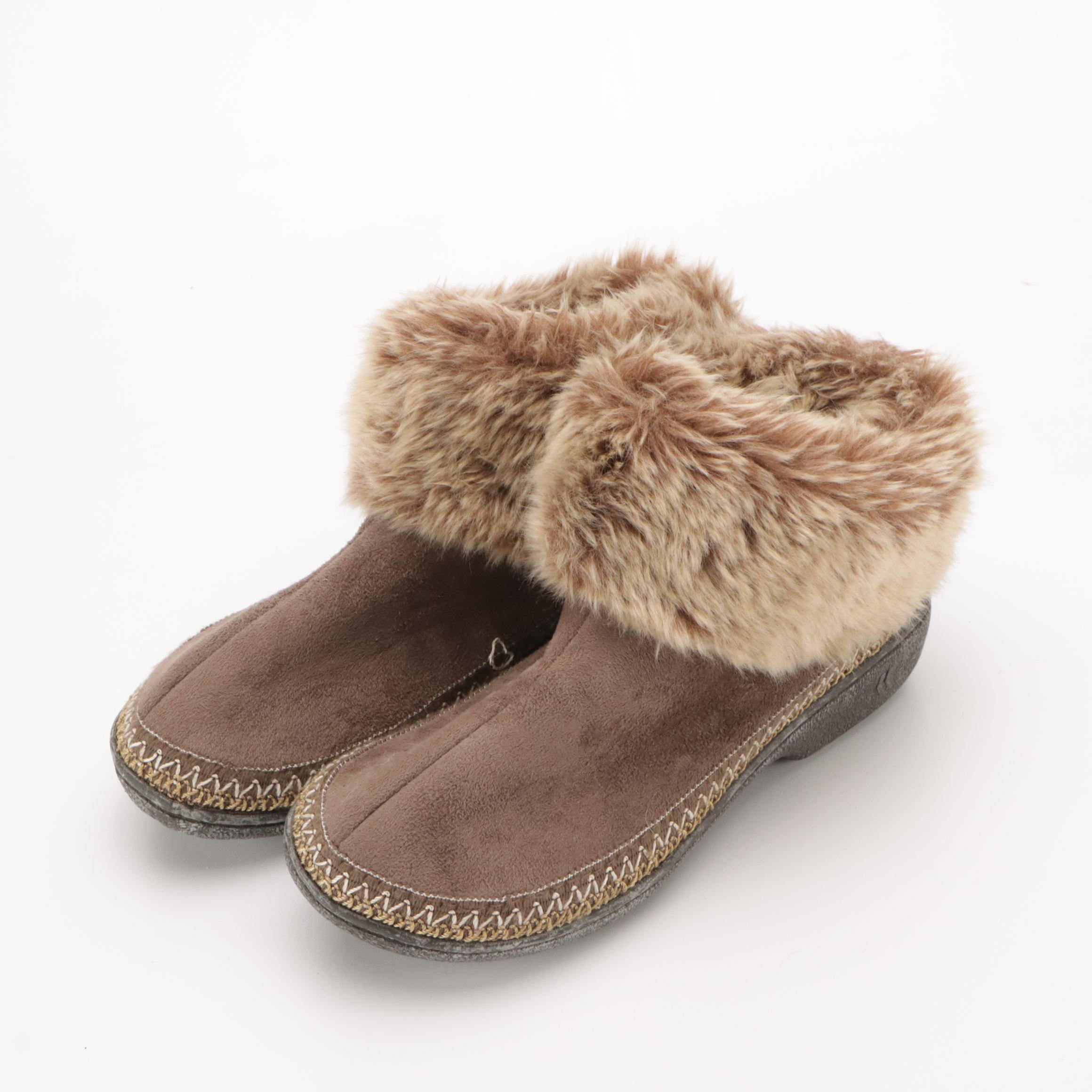 Acme Leather Lace-Up Boots, Isotoner Faux Fur Outdoor Slippers & Other Loafers