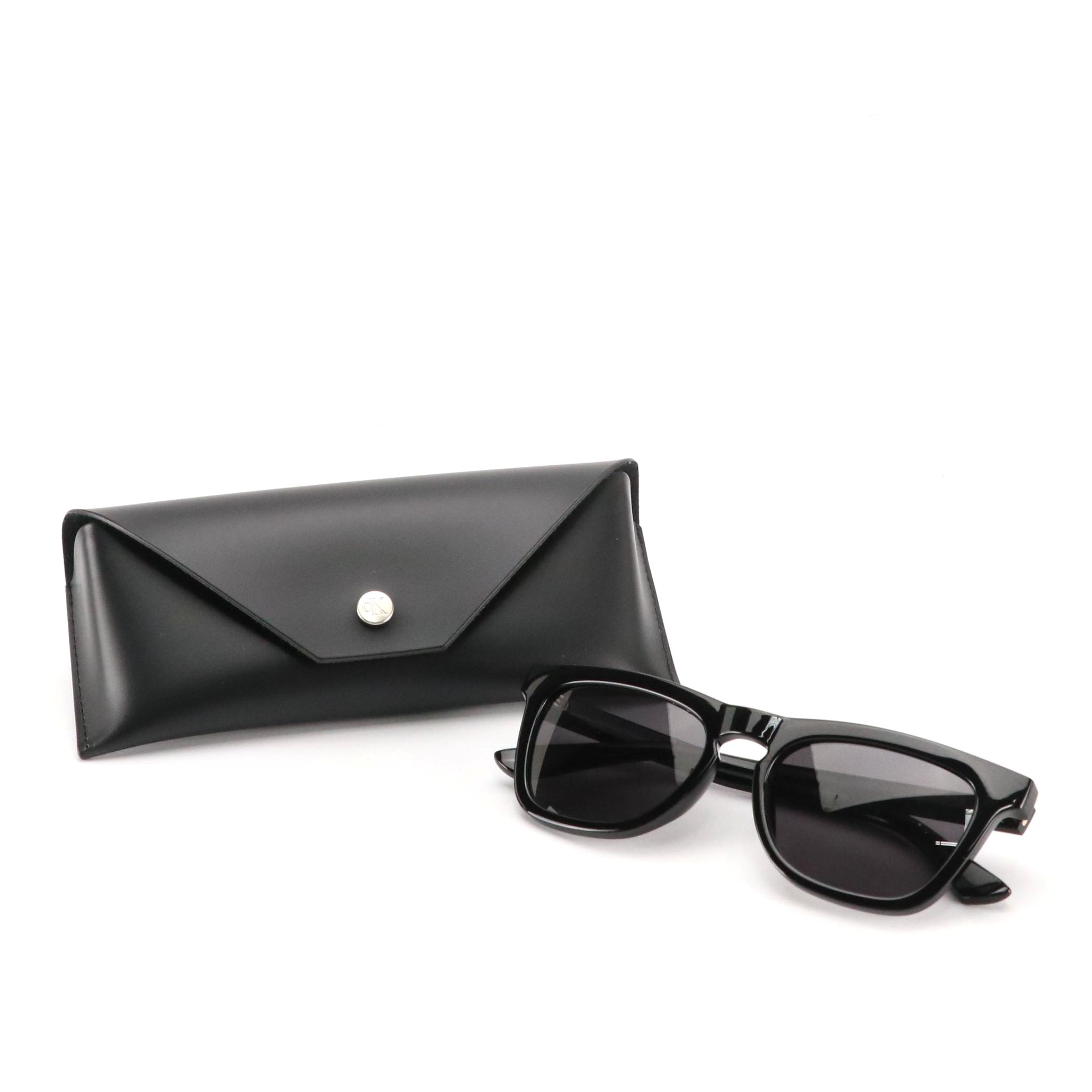 Calvin Klein CK23535S Black Square Framed Sunglasses with Case