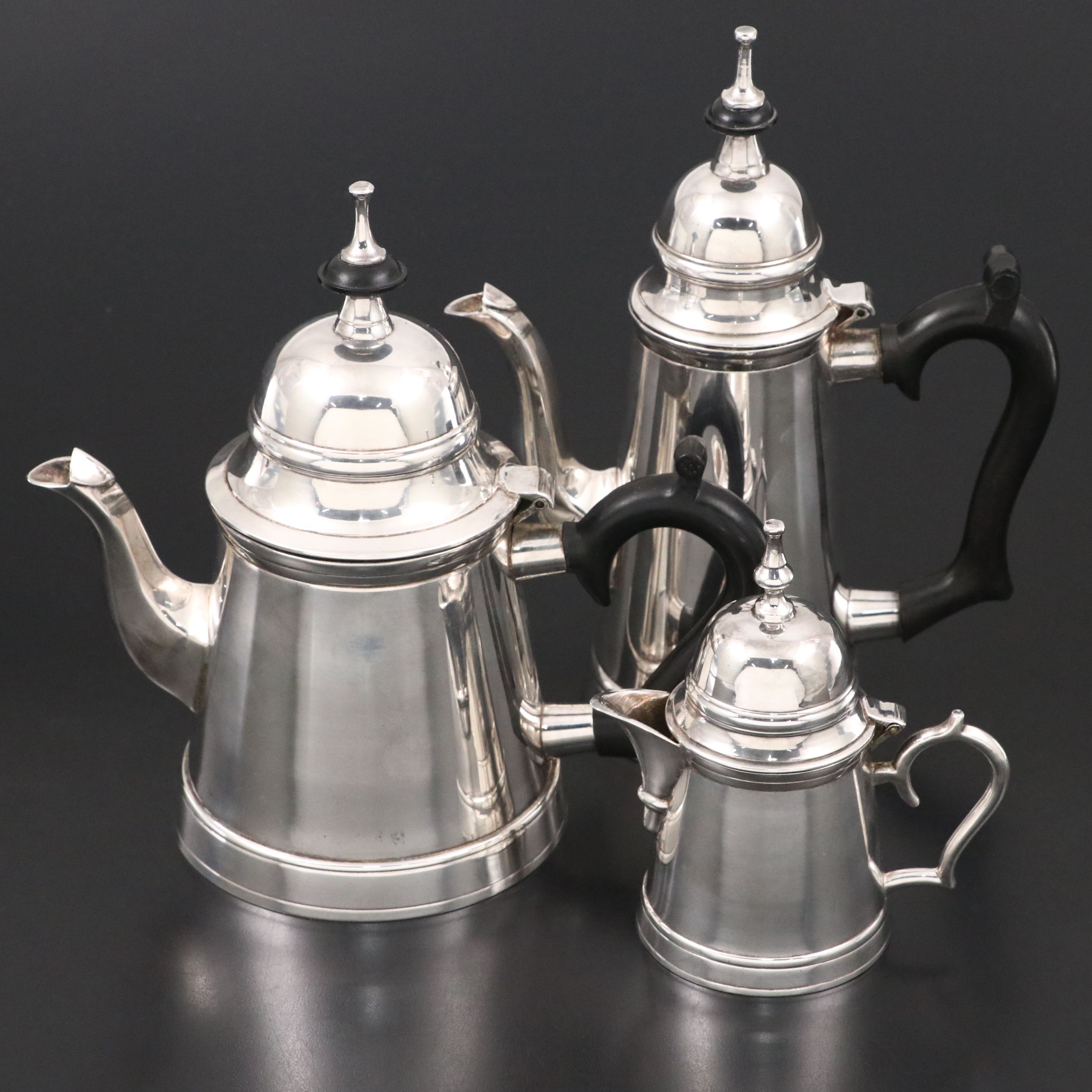 Antique Georgian Style Silver Plate Tea and Coffee Service
