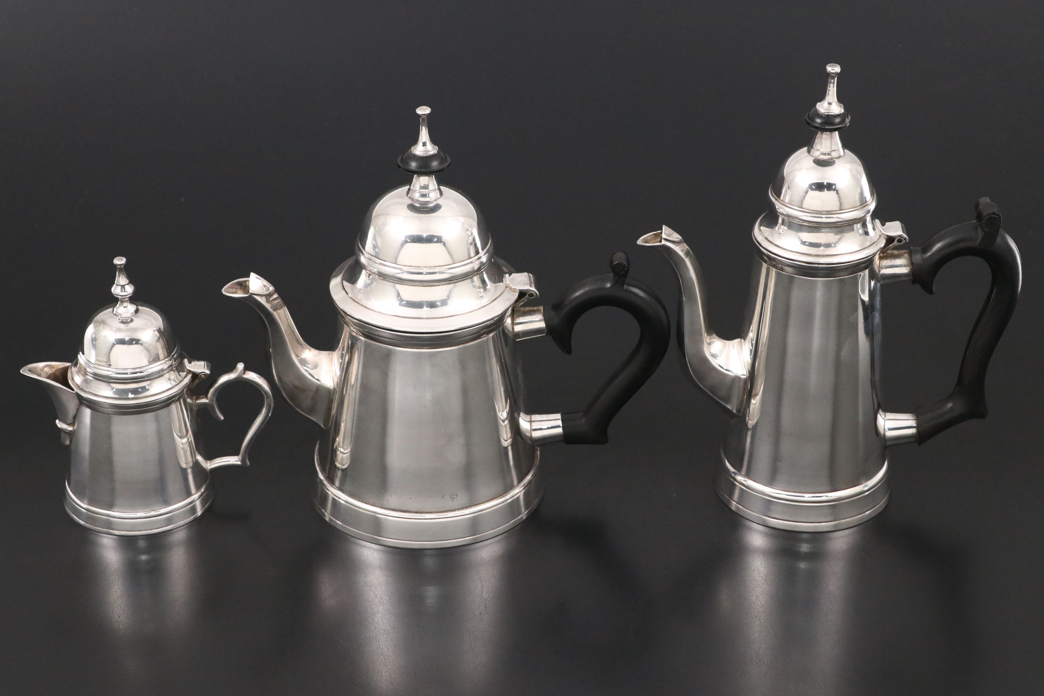 Antique Georgian Style Silver Plate Tea and Coffee Service