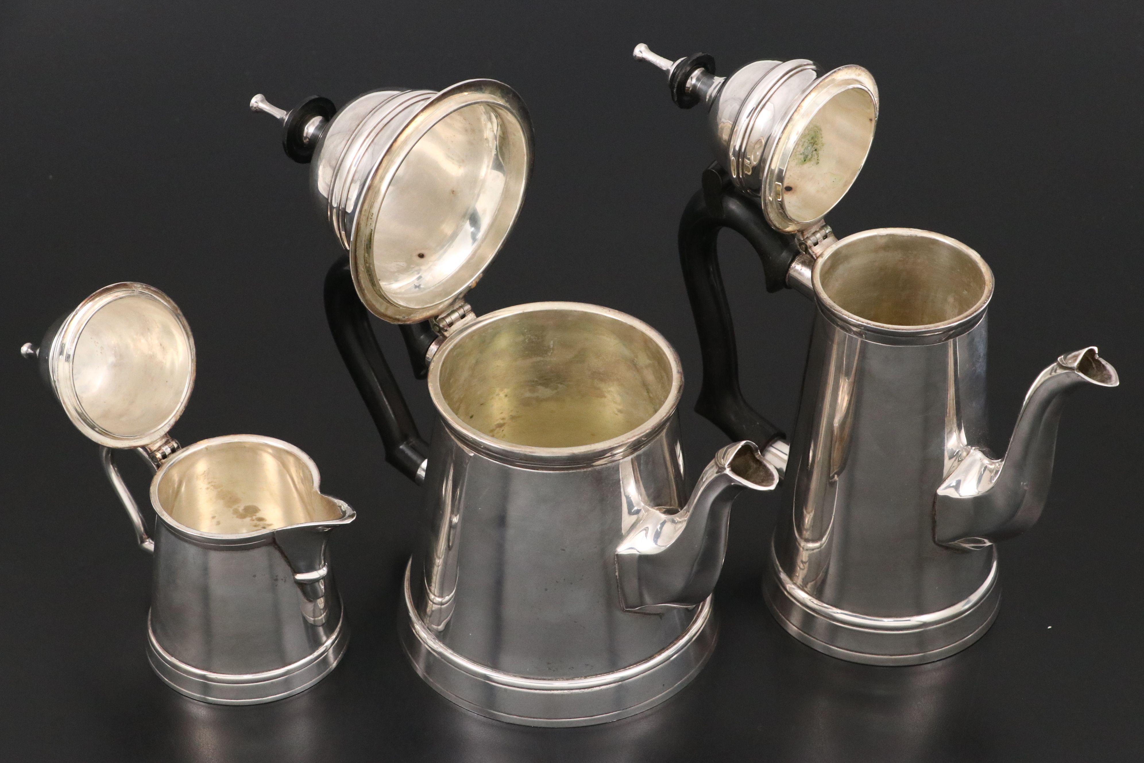 Antique Georgian Style Silver Plate Tea and Coffee Service