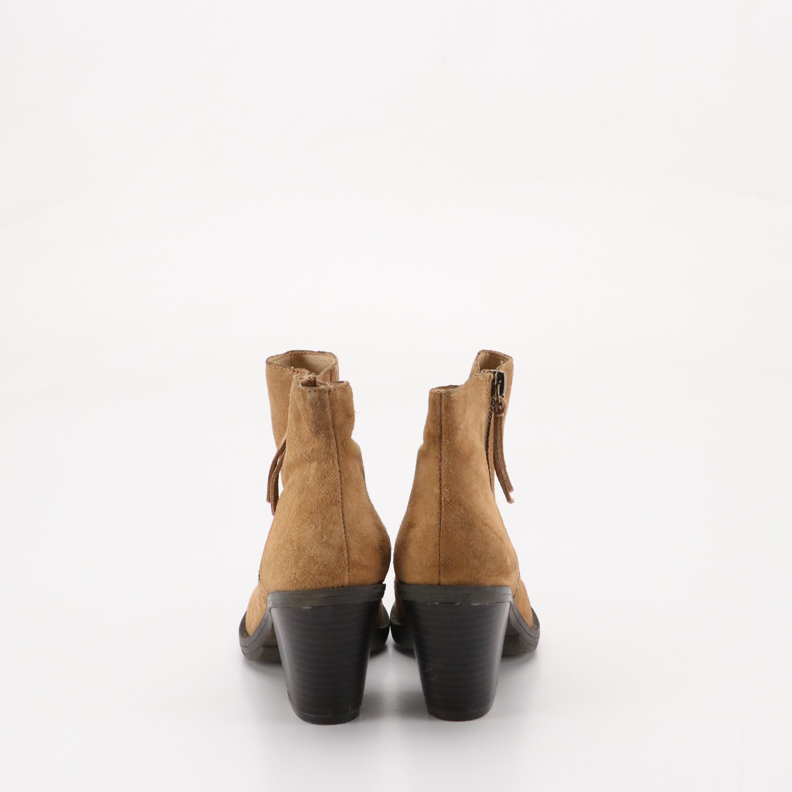 Enzo Angiolini Suede Ankle Boots and Cole Haan Leather Ankle Boots