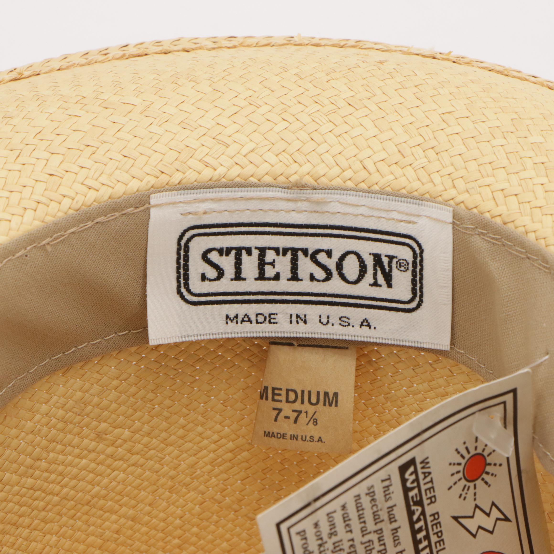 Willy's Paris Straw Mushroom Hat, Stetson Panama Straw Hat, and More w/Hat Box