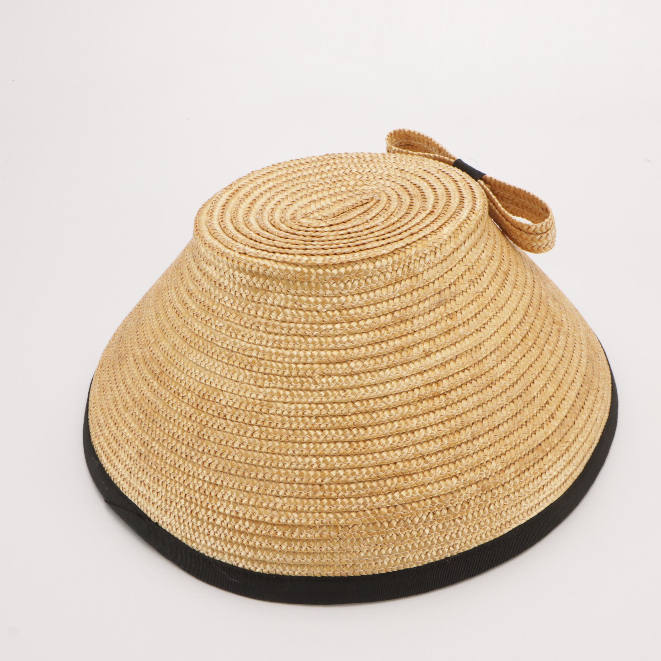 Willy's Paris Straw Mushroom Hat, Stetson Panama Straw Hat, and More w/Hat Box