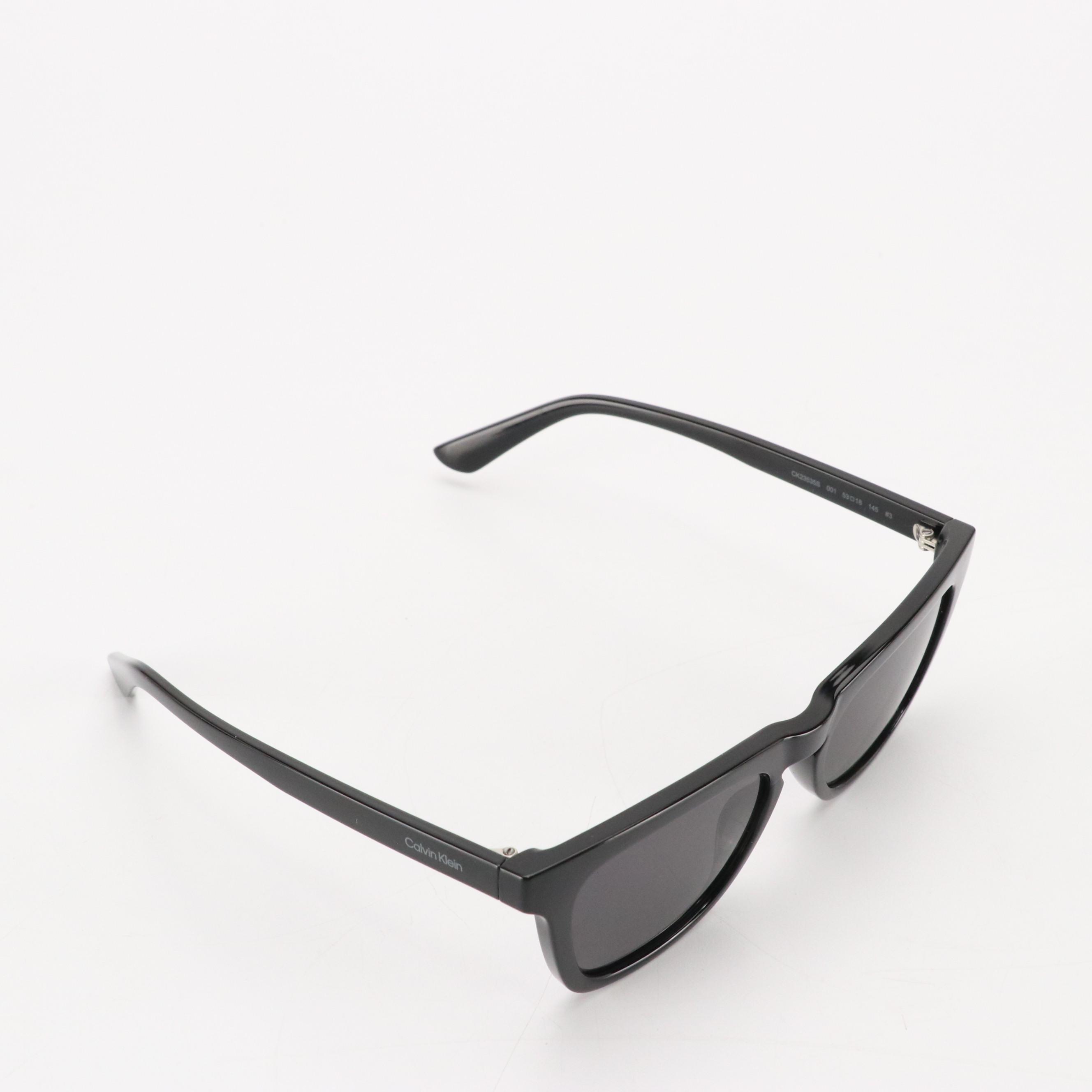 Calvin Klein CK23535S Black Square Framed Sunglasses with Case