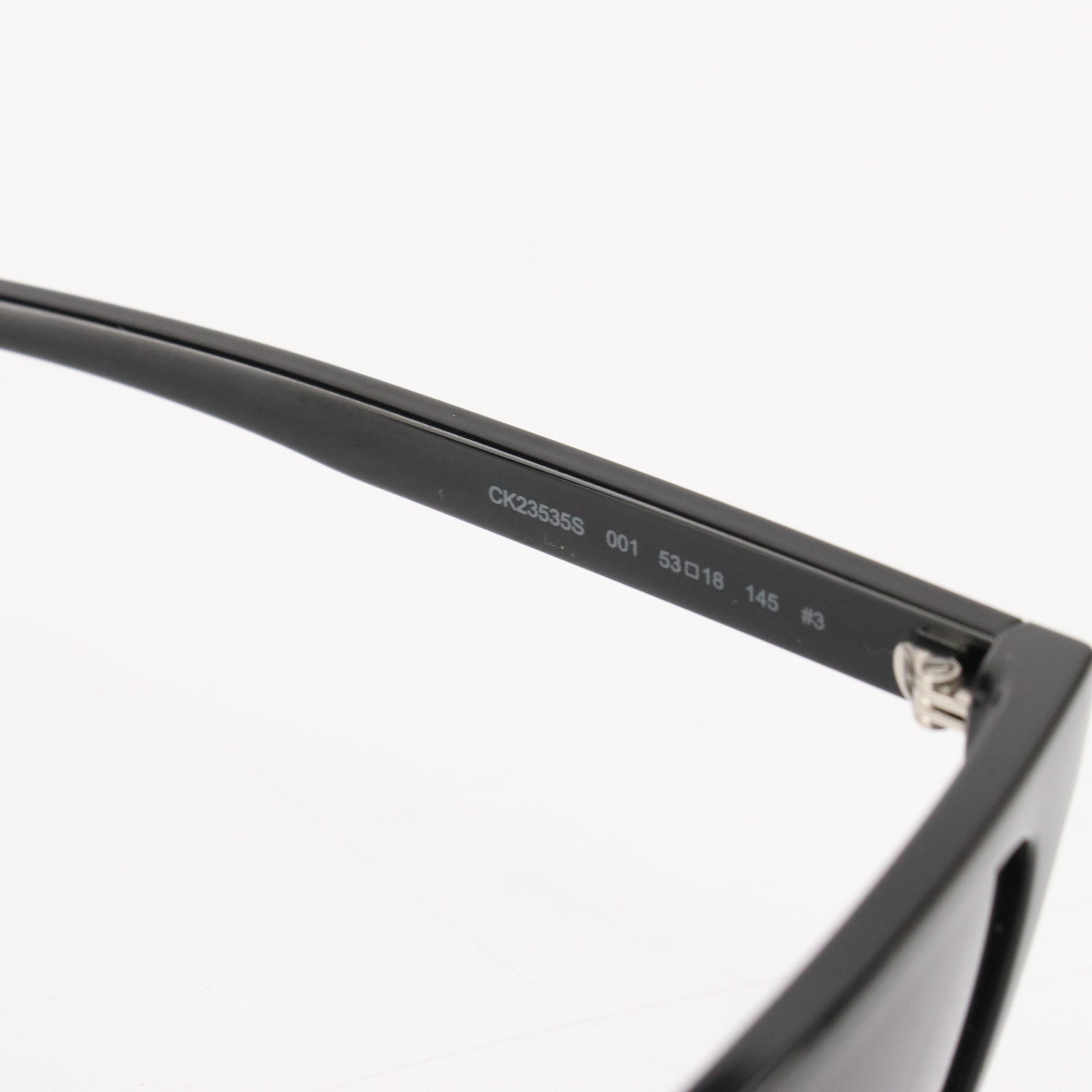 Calvin Klein CK23535S Black Square Framed Sunglasses with Case