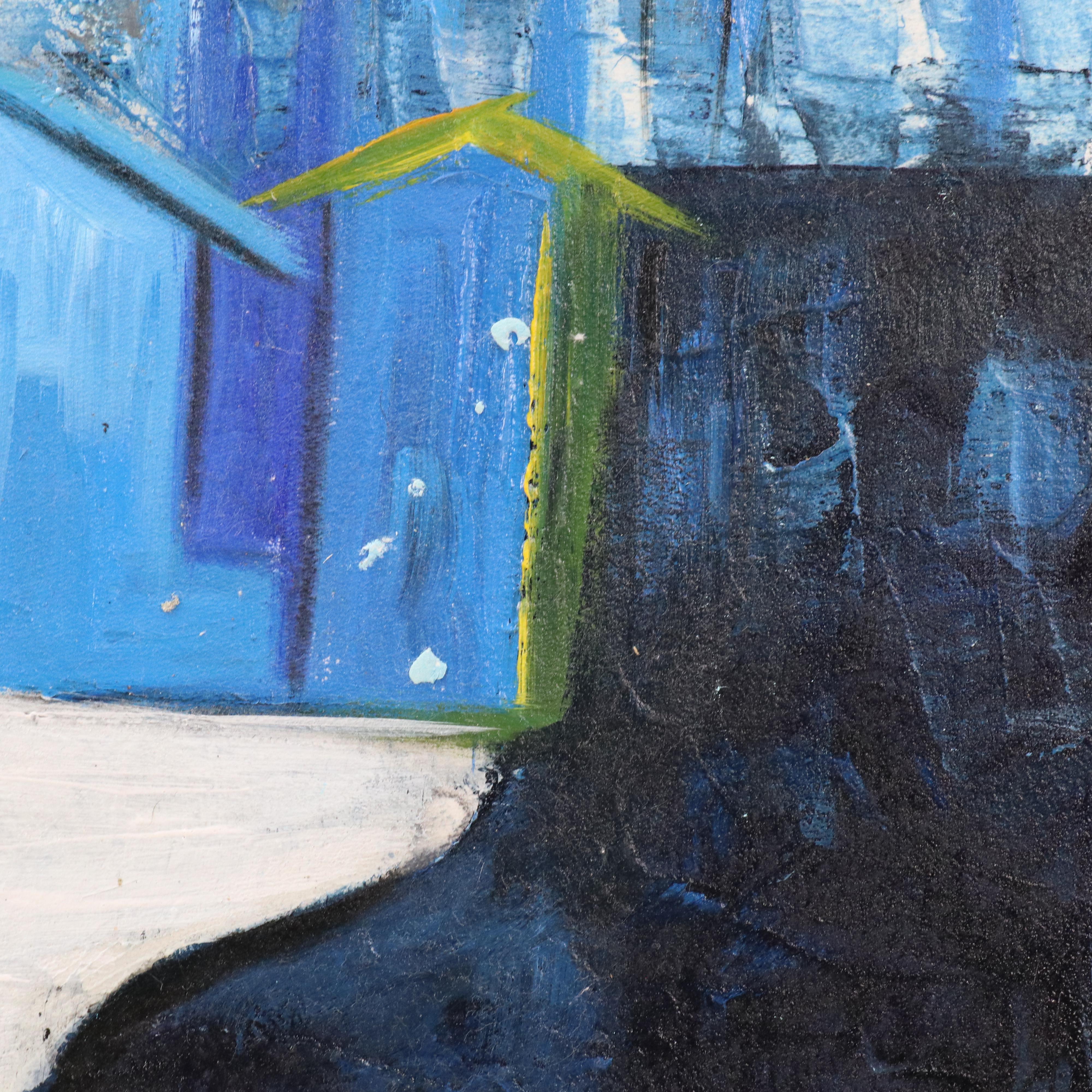 Bayo Ogundele Stylized Oil Painting "City," 2025