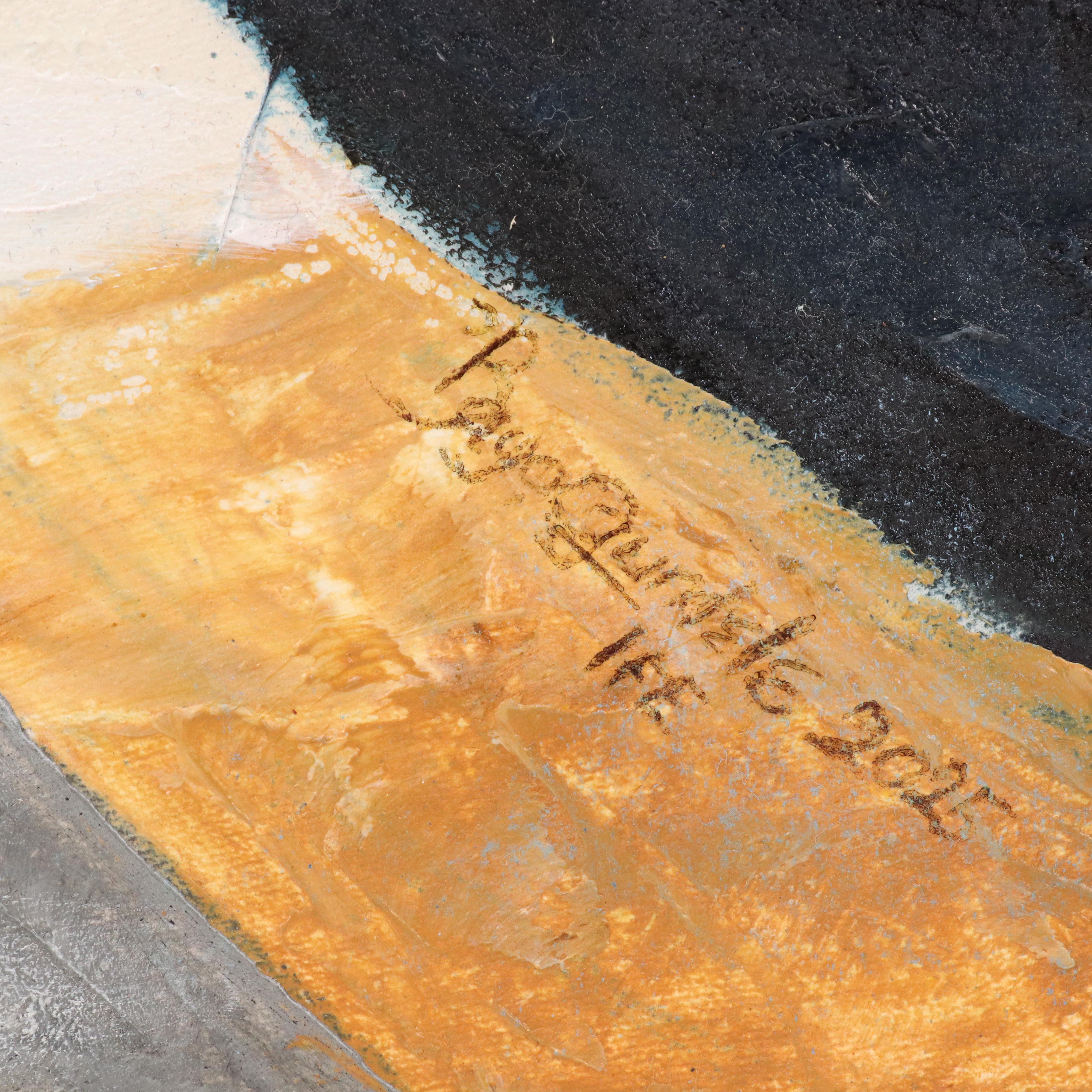 Bayo Ogundele Stylized Oil Painting "City," 2025