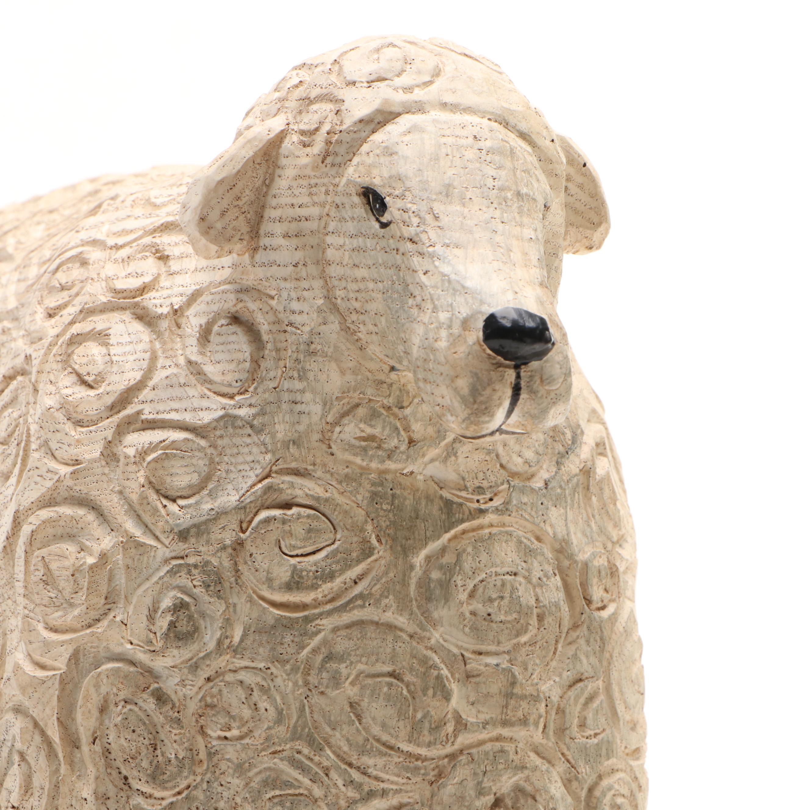 Williraye Studio, Blossom Bucket with Other Folk Art Style Sheep