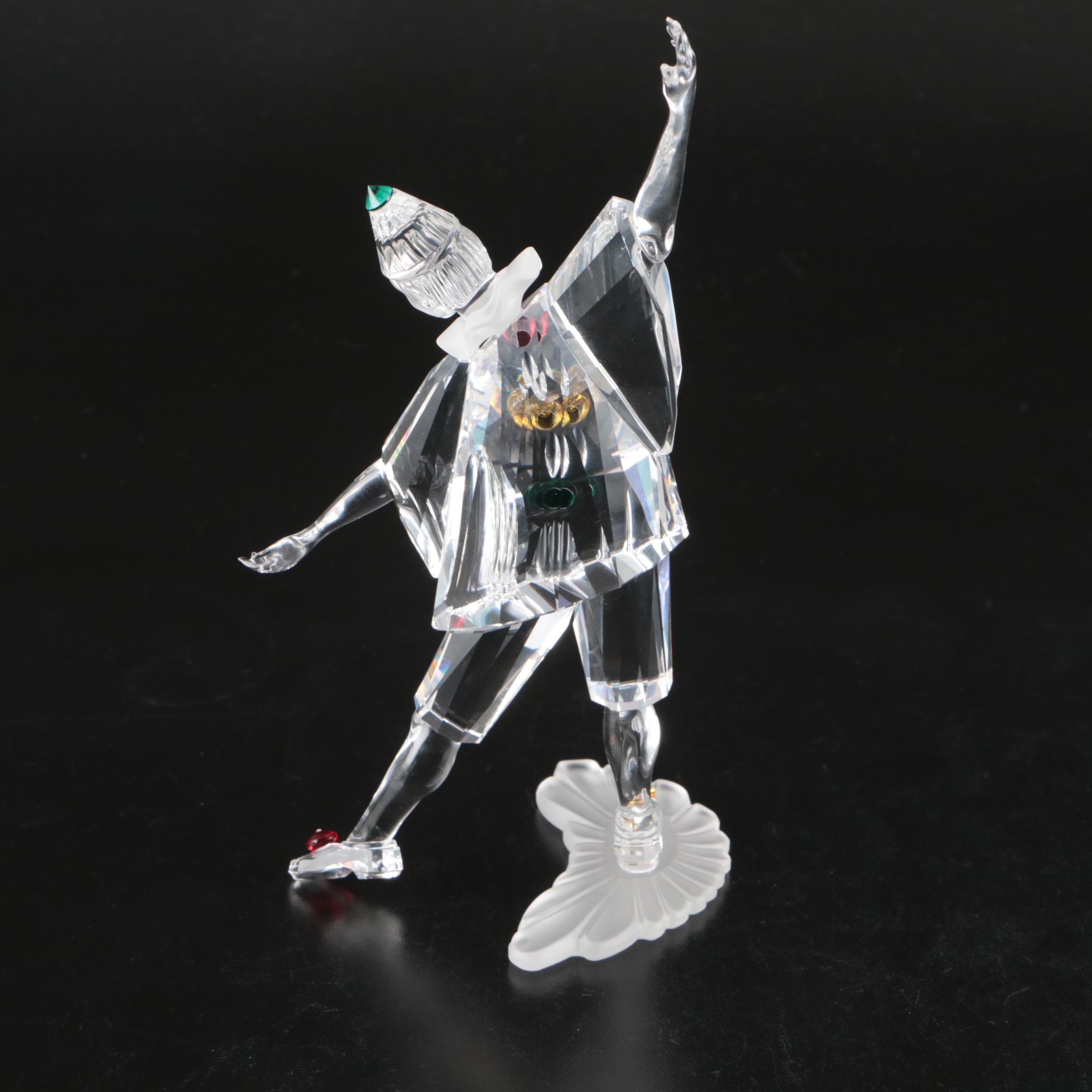 Swarovski Crystal Figurines Featuring Pierrot, Swan, Car and Other Animals