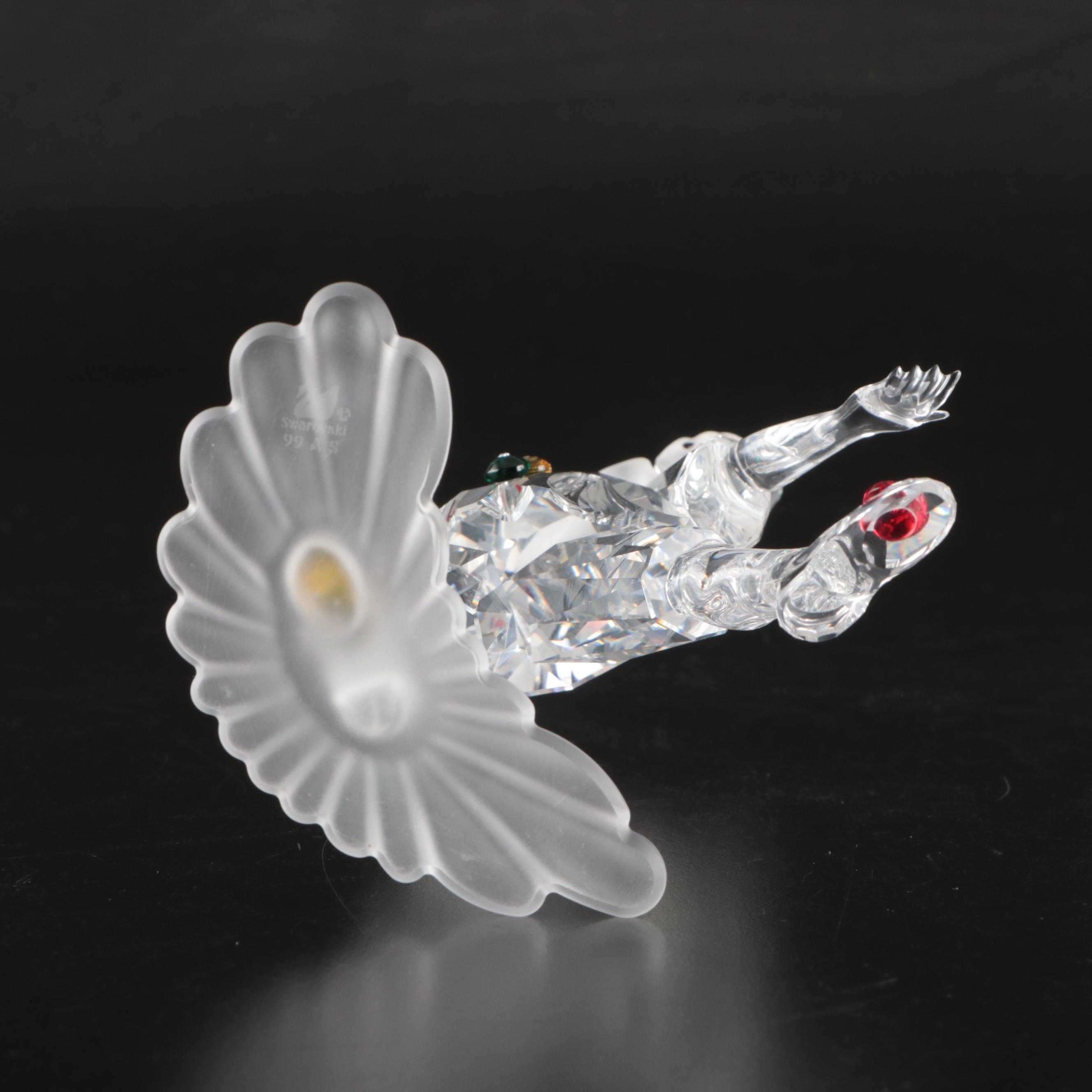 Swarovski Crystal Figurines Featuring Pierrot, Swan, Car and Other Animals