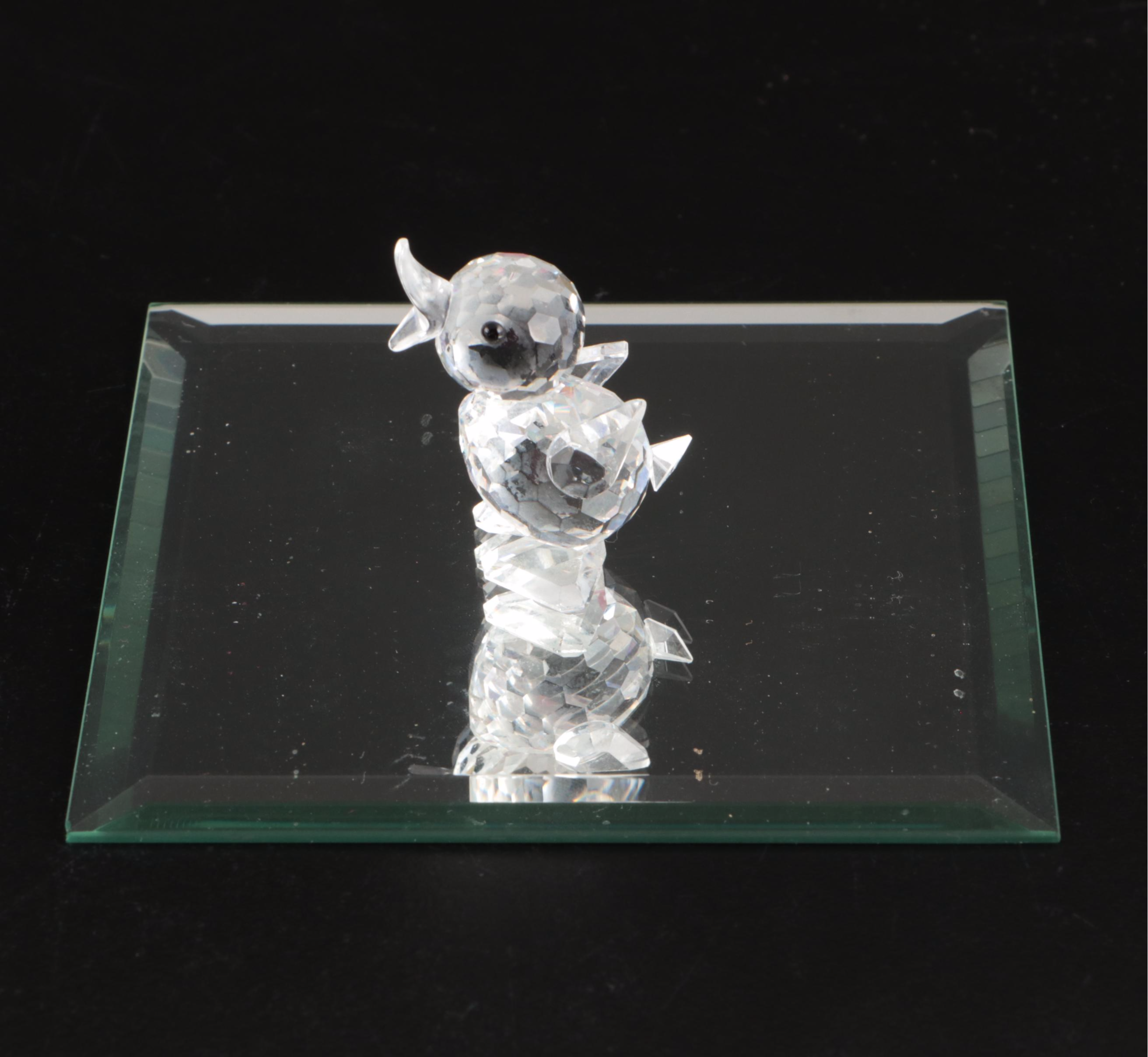 Swarovski Crystal Figurines Featuring Pierrot, Swan, Car and Other Animals