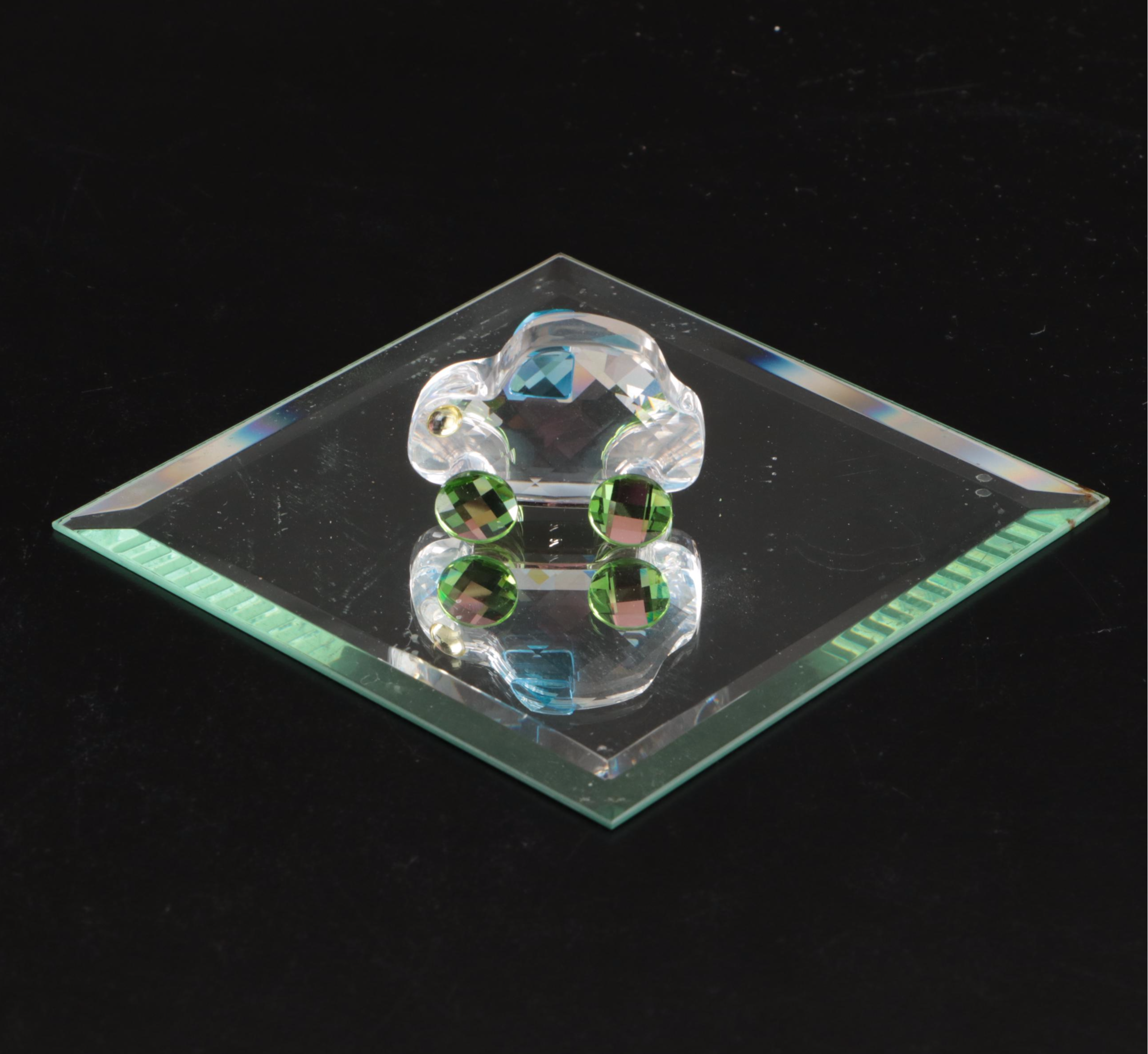 Swarovski Crystal Figurines Featuring Pierrot, Swan, Car and Other Animals