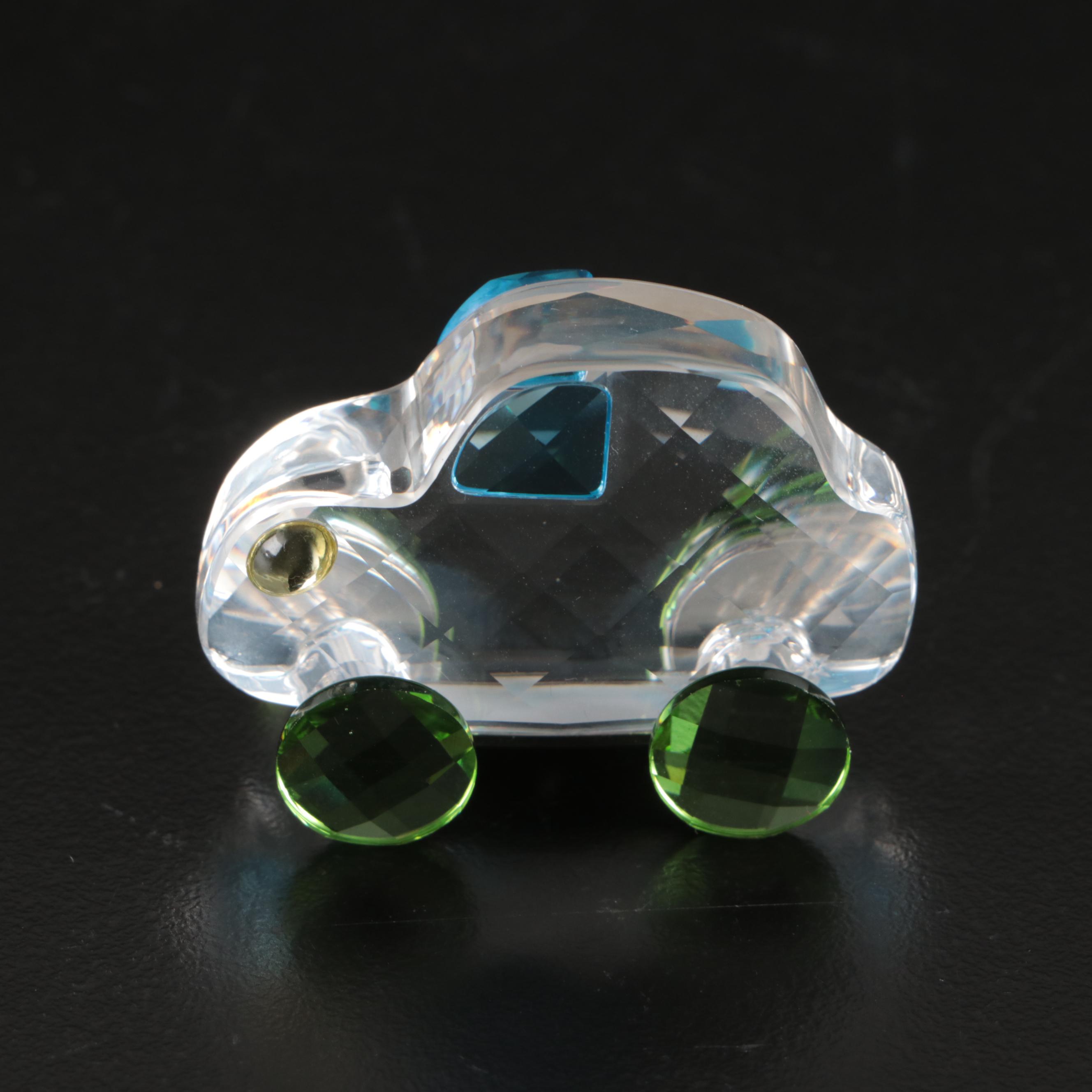 Swarovski Crystal Figurines Featuring Pierrot, Swan, Car and Other Animals