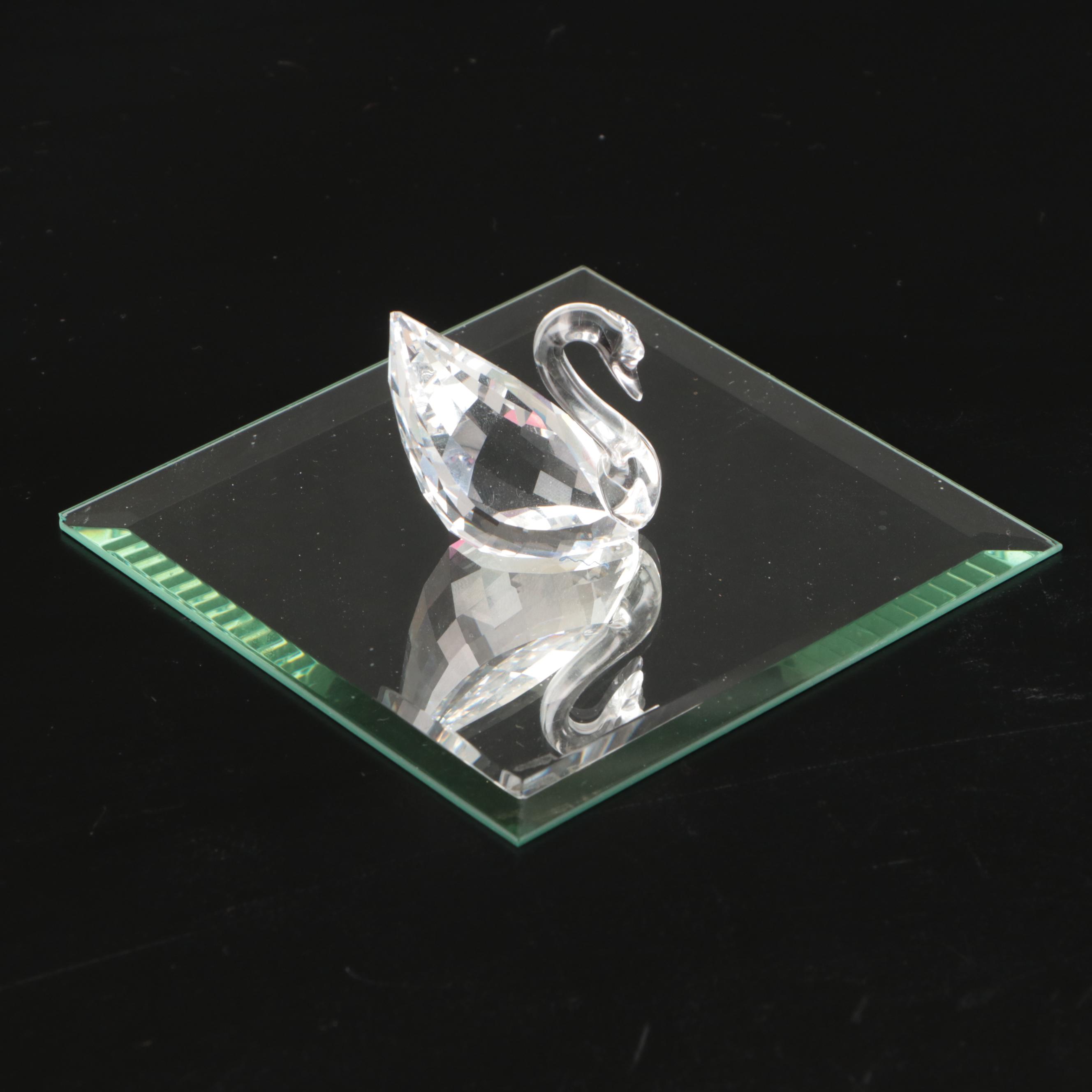 Swarovski Crystal Figurines Featuring Pierrot, Swan, Car and Other Animals