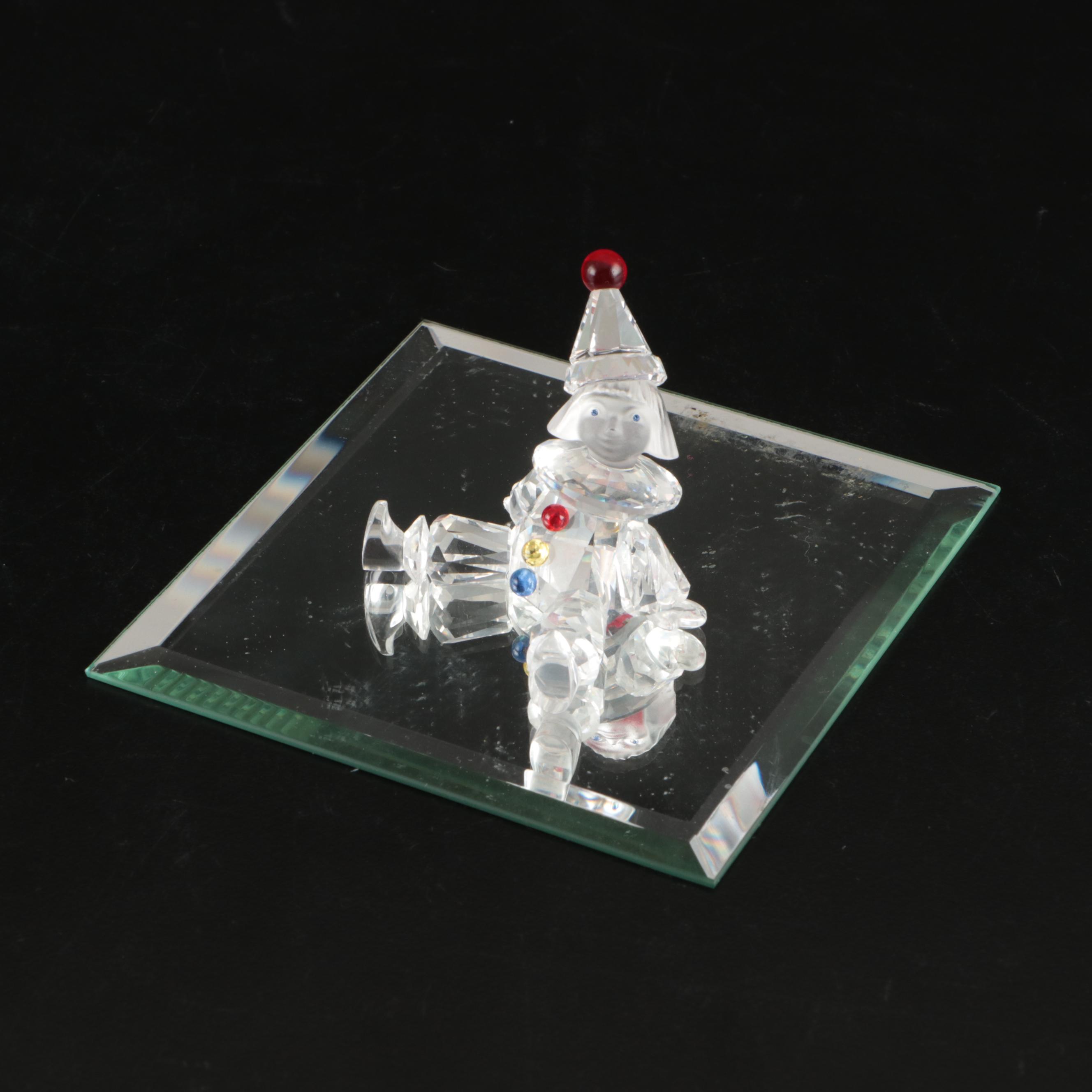 Swarovski Crystal Figurines Featuring Pierrot, Swan, Car and Other Animals