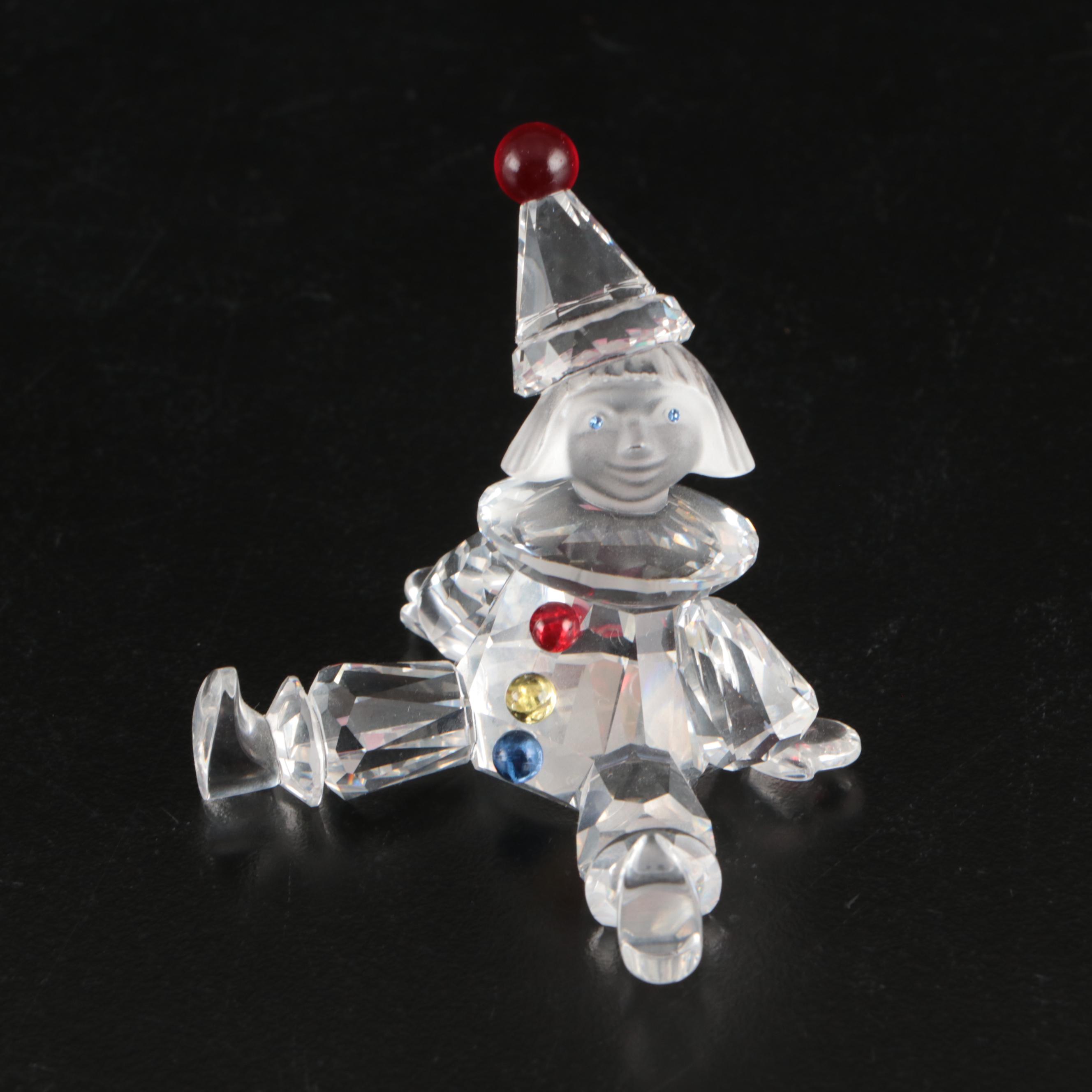 Swarovski Crystal Figurines Featuring Pierrot, Swan, Car and Other Animals