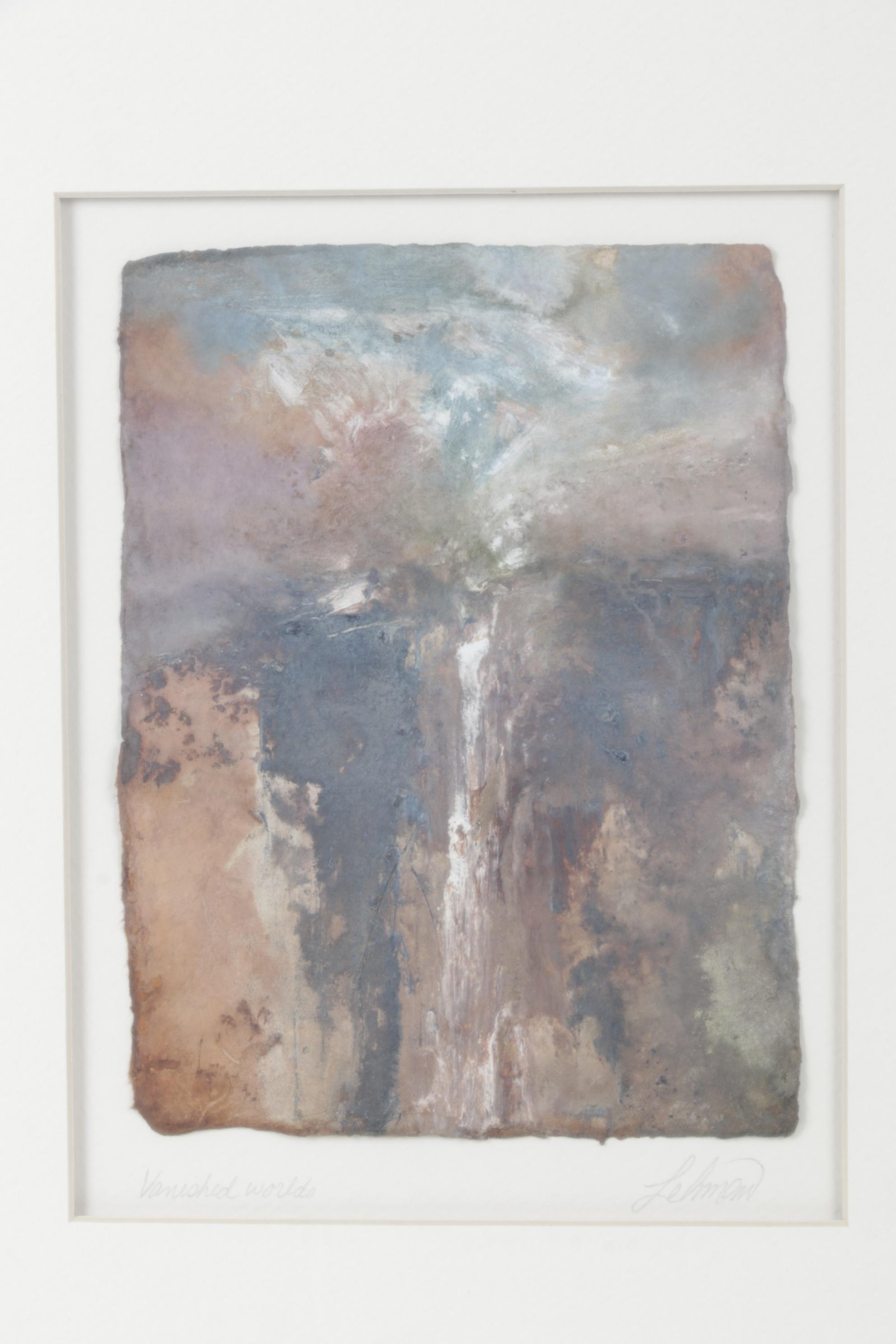 Lelmon Mixed Media Oil Painting "Vanished Worlds," Late 20th Century