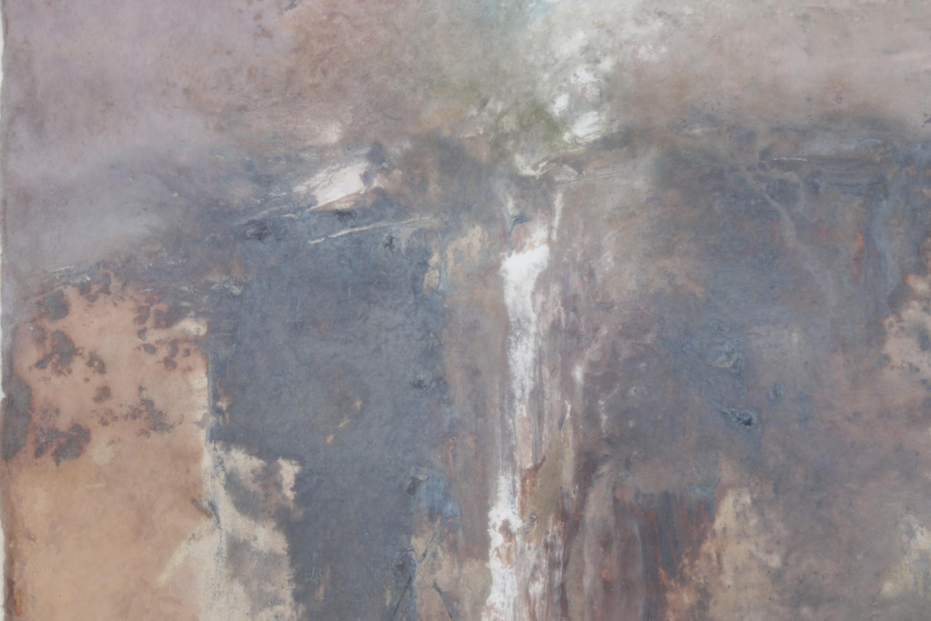 Lelmon Mixed Media Oil Painting "Vanished Worlds," Late 20th Century