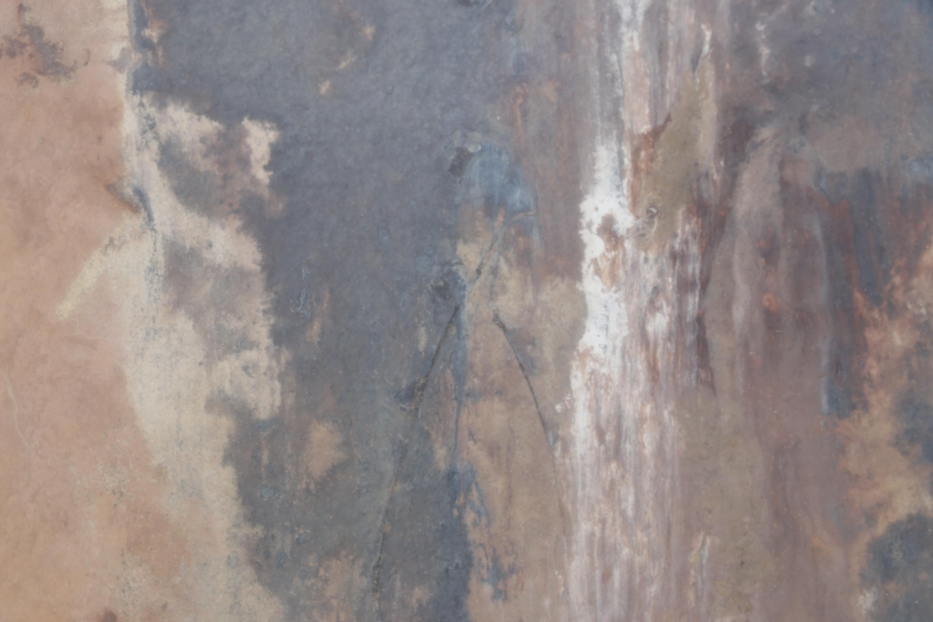 Lelmon Mixed Media Oil Painting "Vanished Worlds," Late 20th Century