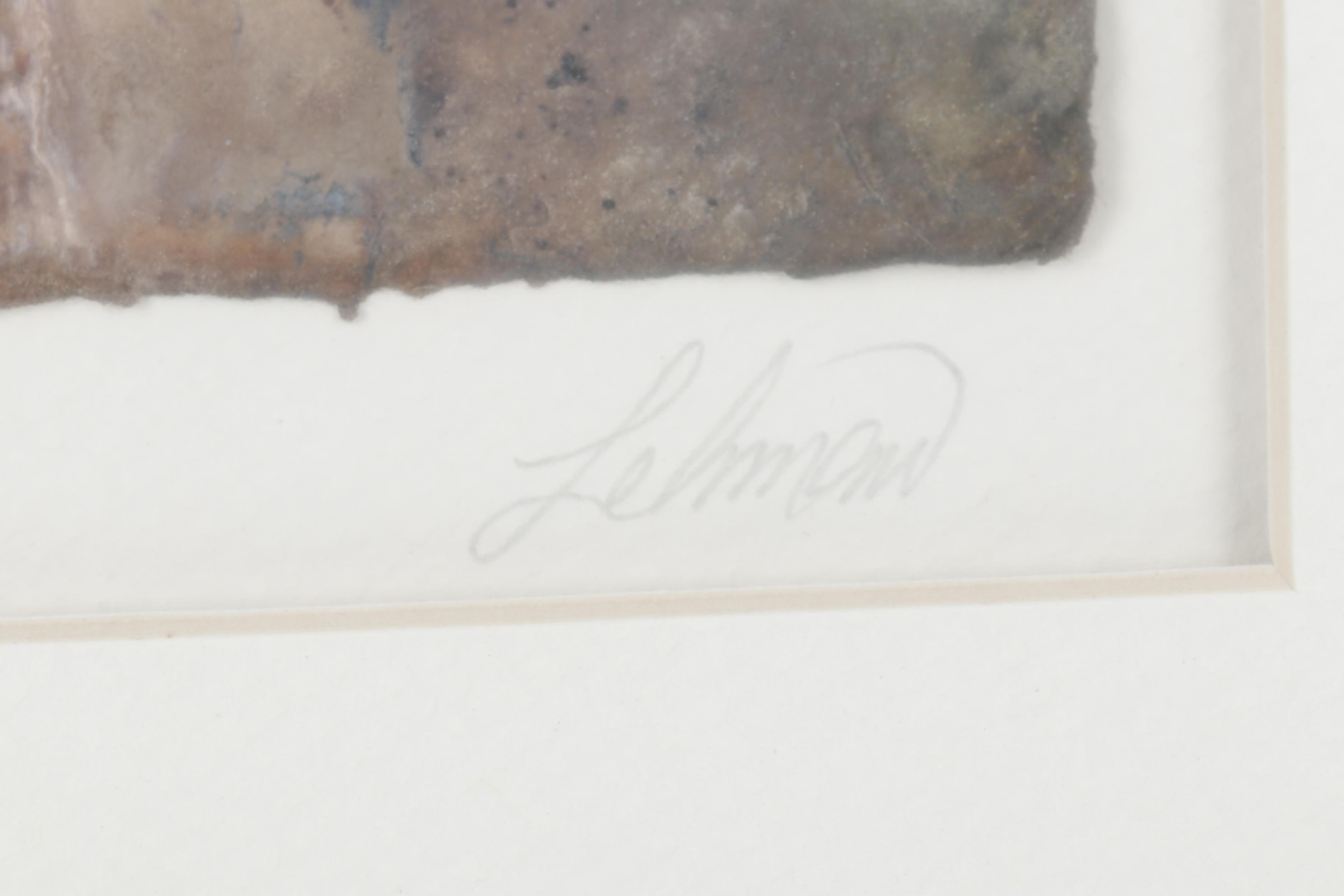 Lelmon Mixed Media Oil Painting "Vanished Worlds," Late 20th Century