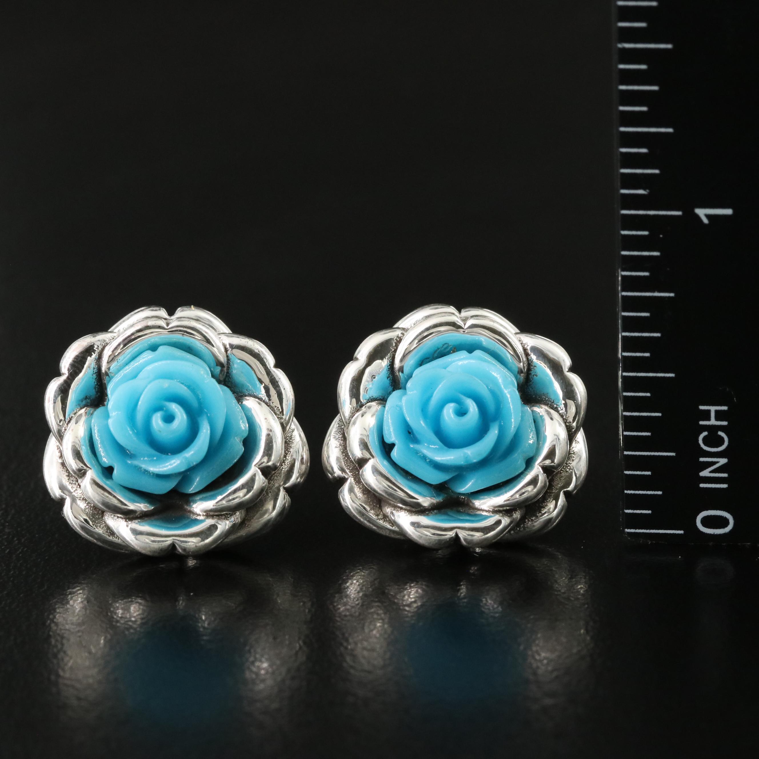 Sterling Floral Earrings