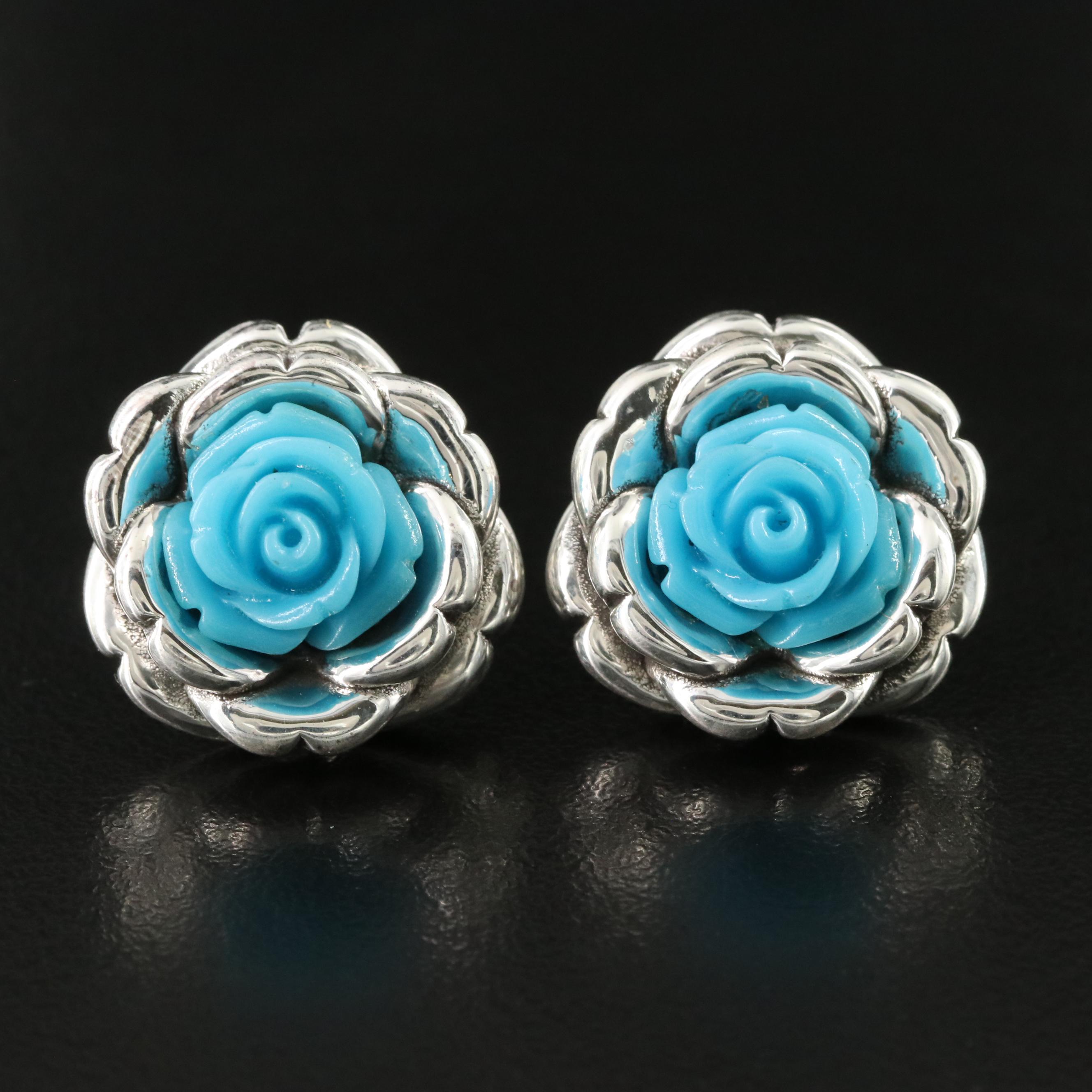 Sterling Floral Earrings