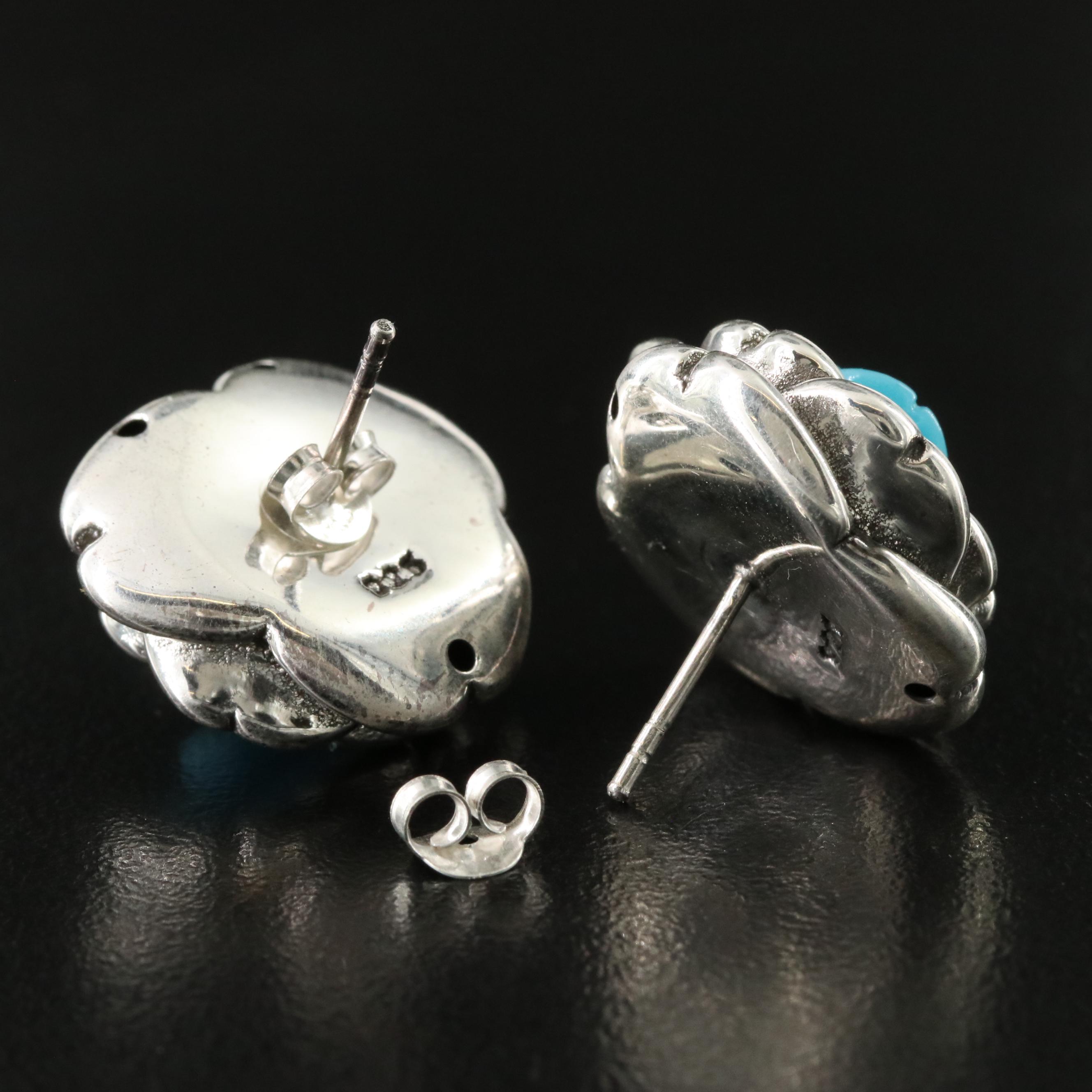 Sterling Floral Earrings