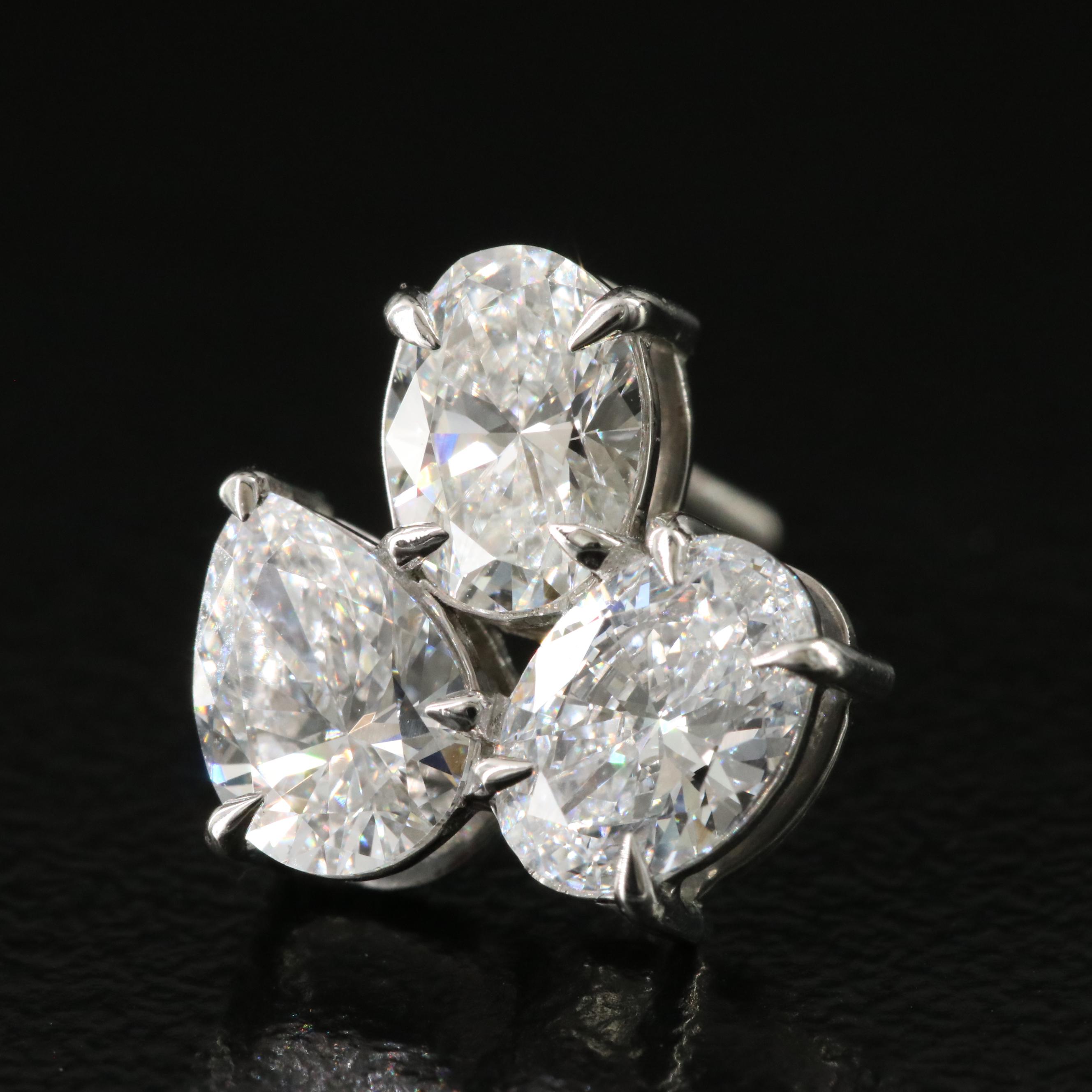 Platinum 3.10 CTW Lab Grown Diamond Earrings