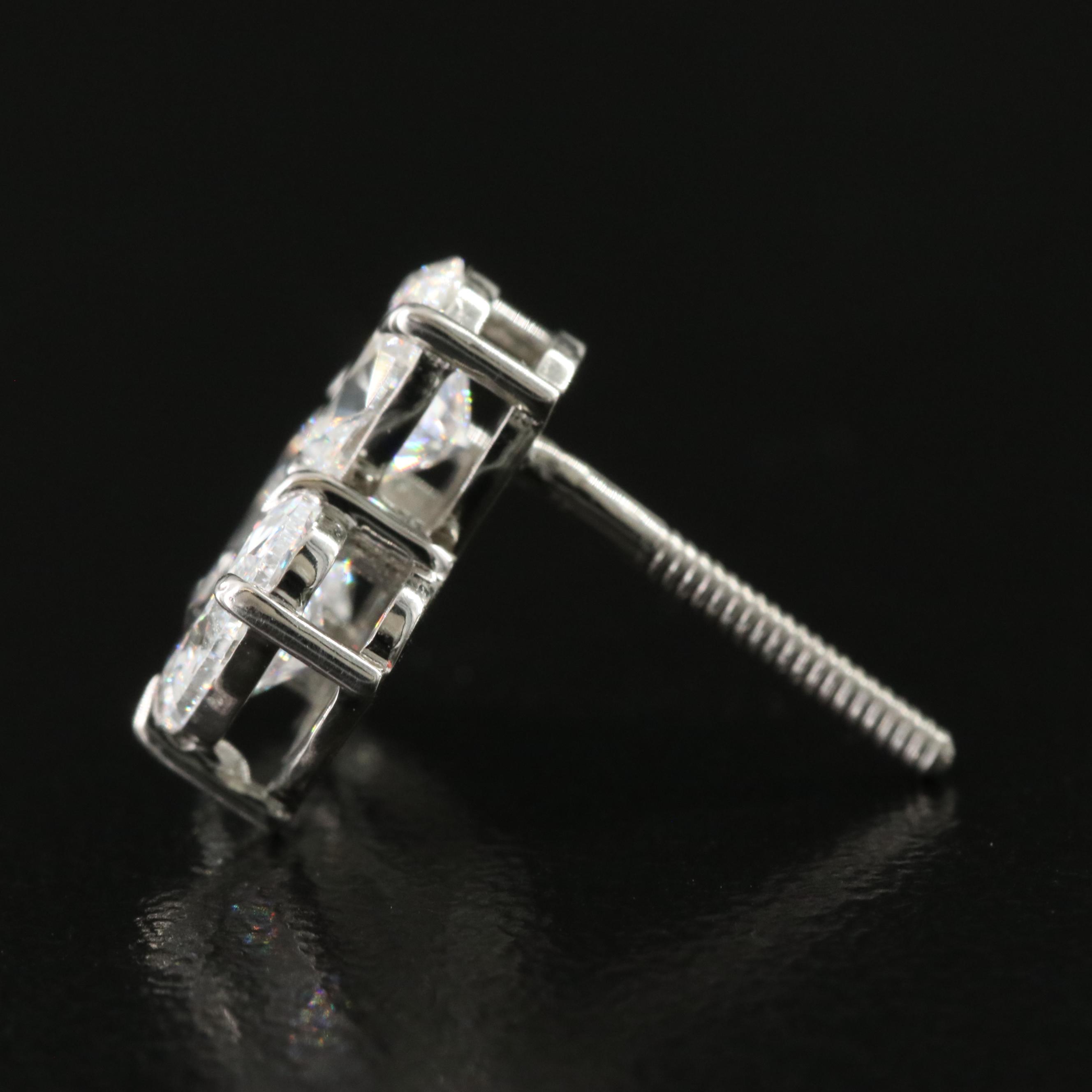 Platinum 3.10 CTW Lab Grown Diamond Earrings