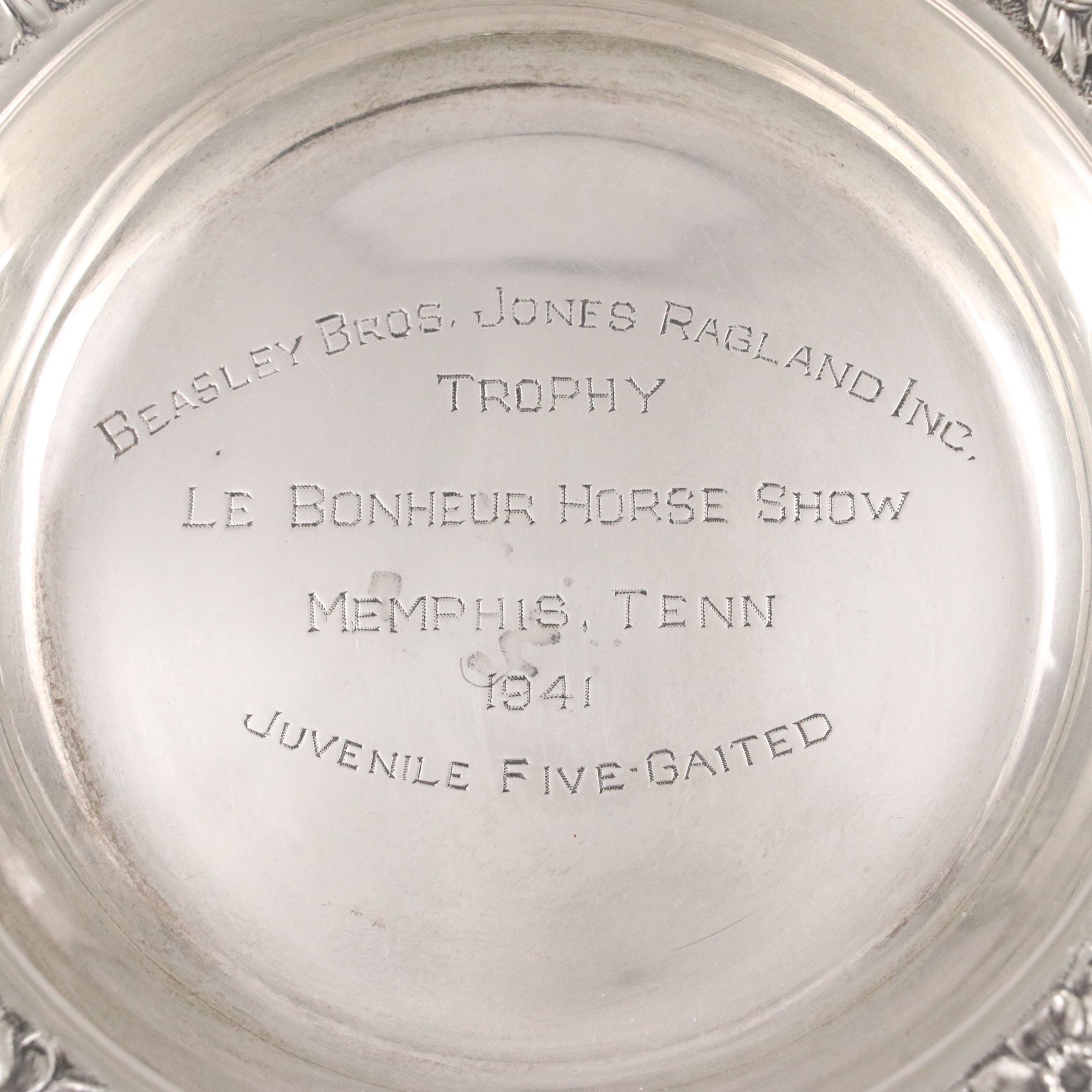 Sterling Silver Repoussé Decorative Bowl, Mid-20th Century