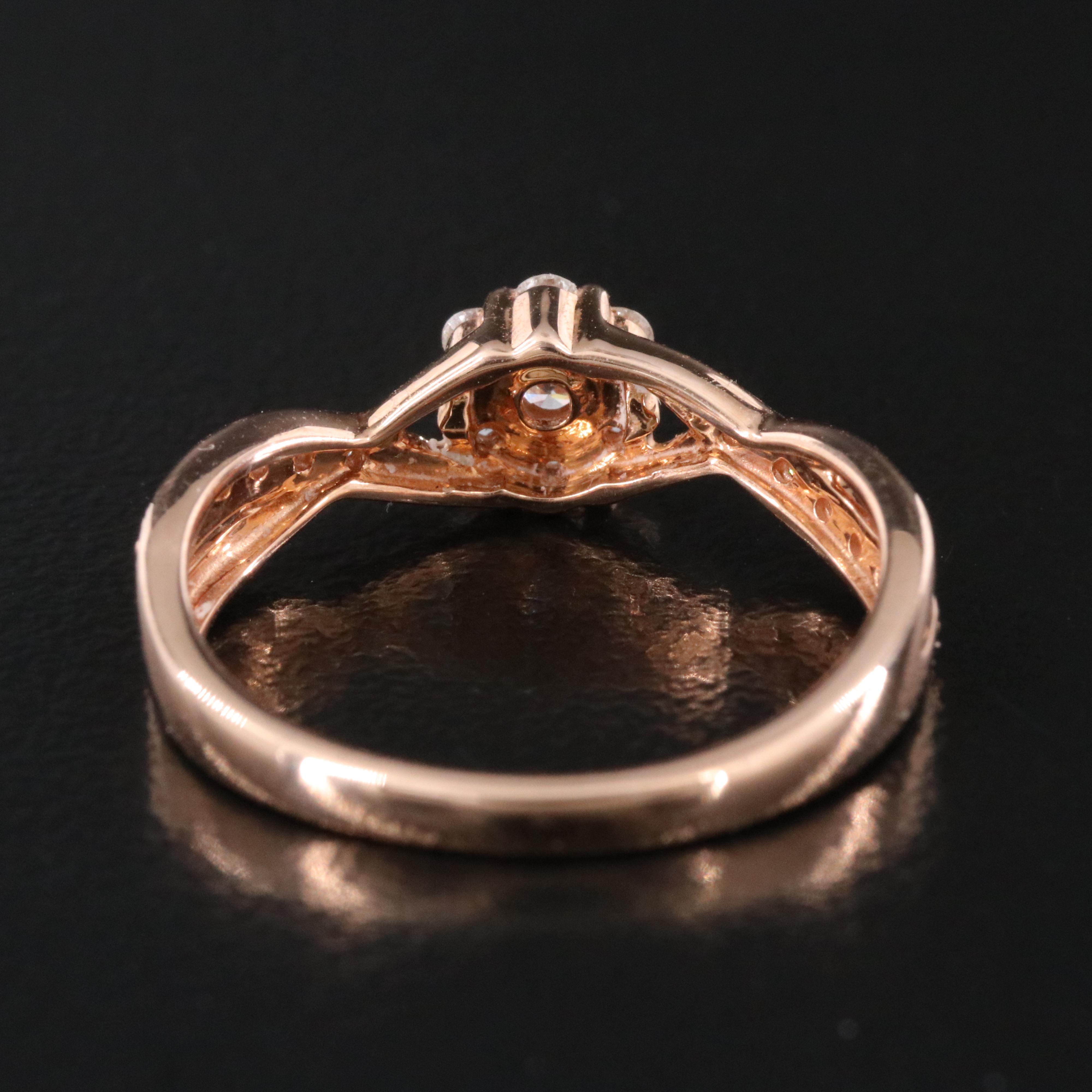 14K Rose Gold 0.27 CTW Diamond Ring
