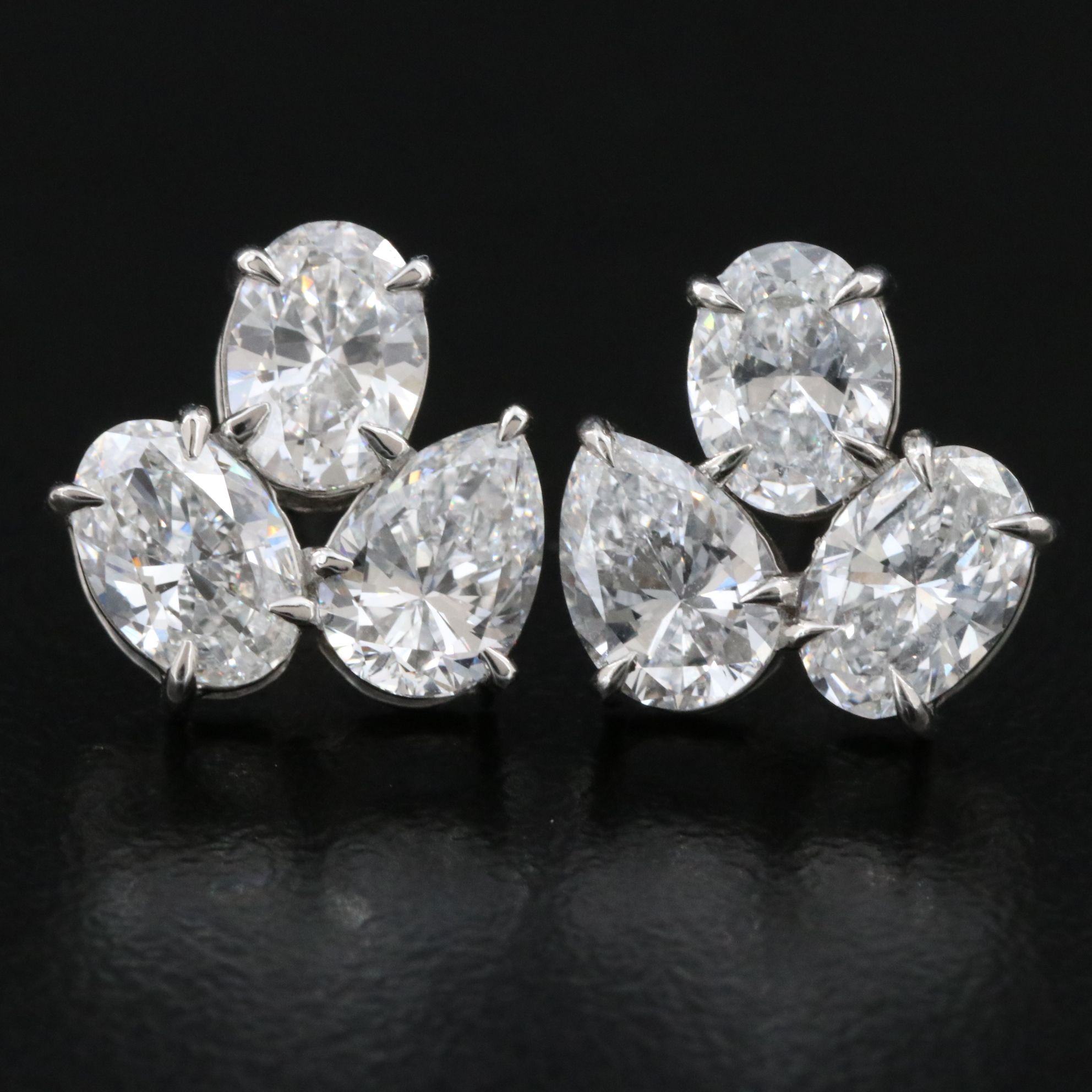 Platinum 3.15 CTW Lab Grown Diamond Earrings