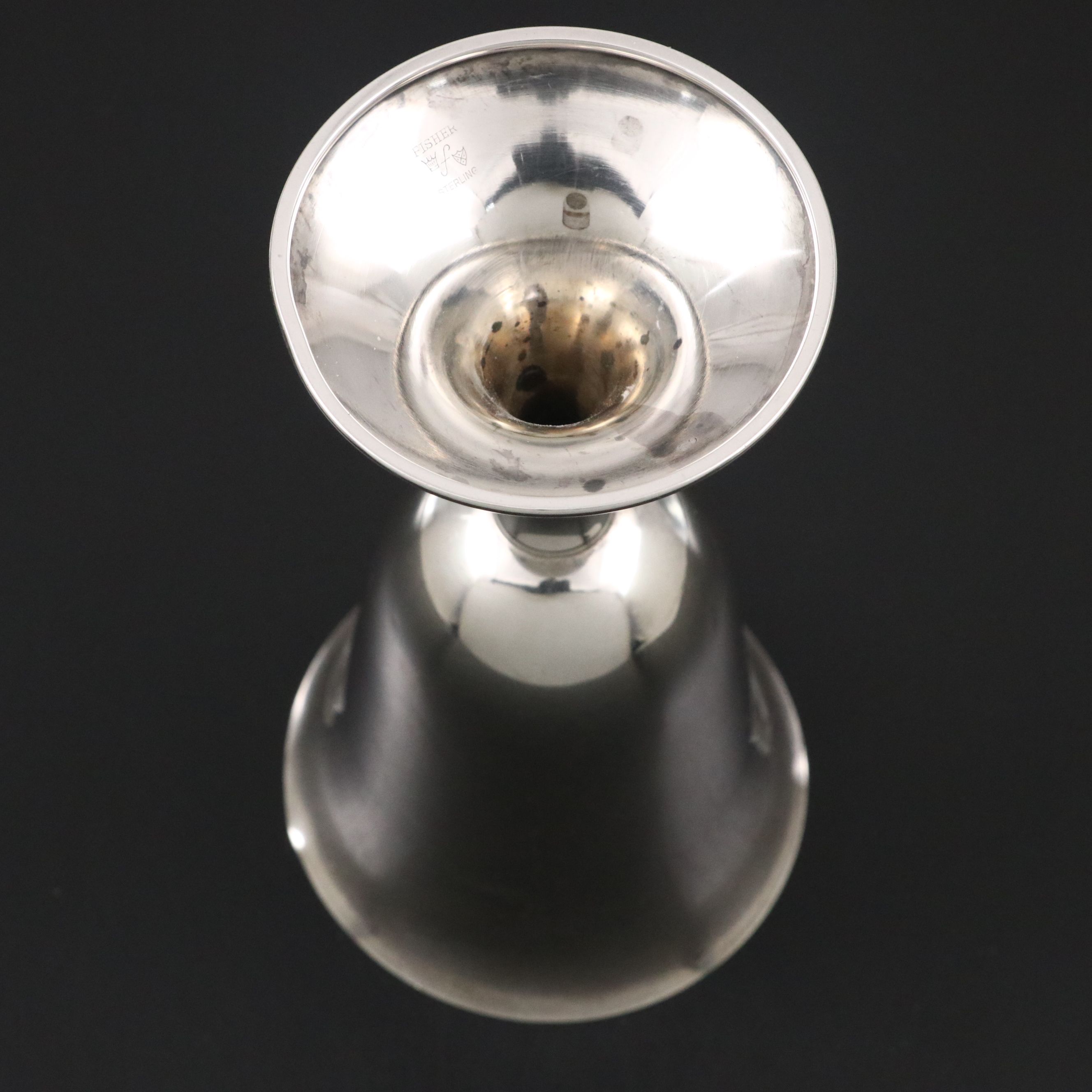 Fisher Sterling Cup with Webster Sterling Goblet, Early to Mid-20th C.