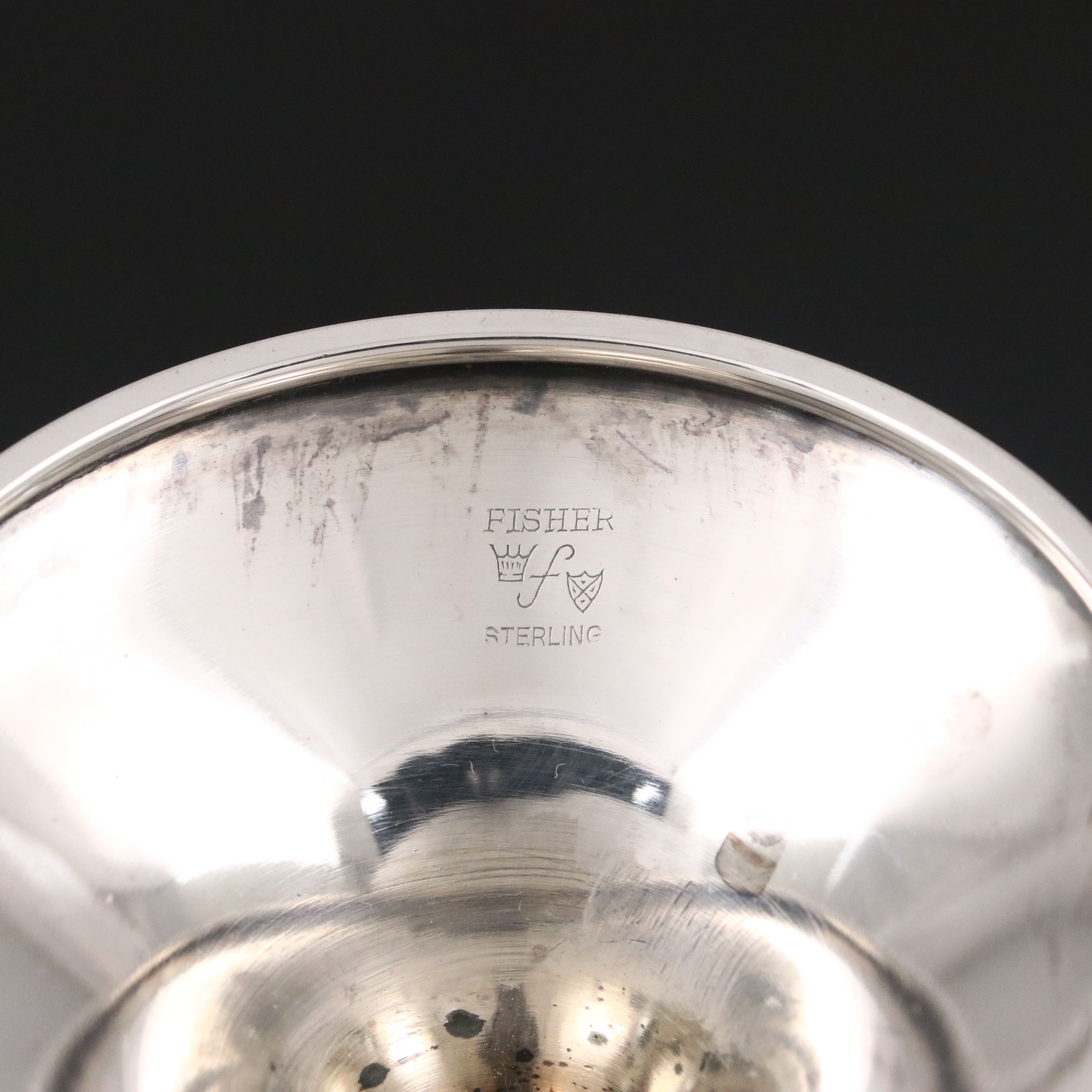Fisher Sterling Cup with Webster Sterling Goblet, Early to Mid-20th C.