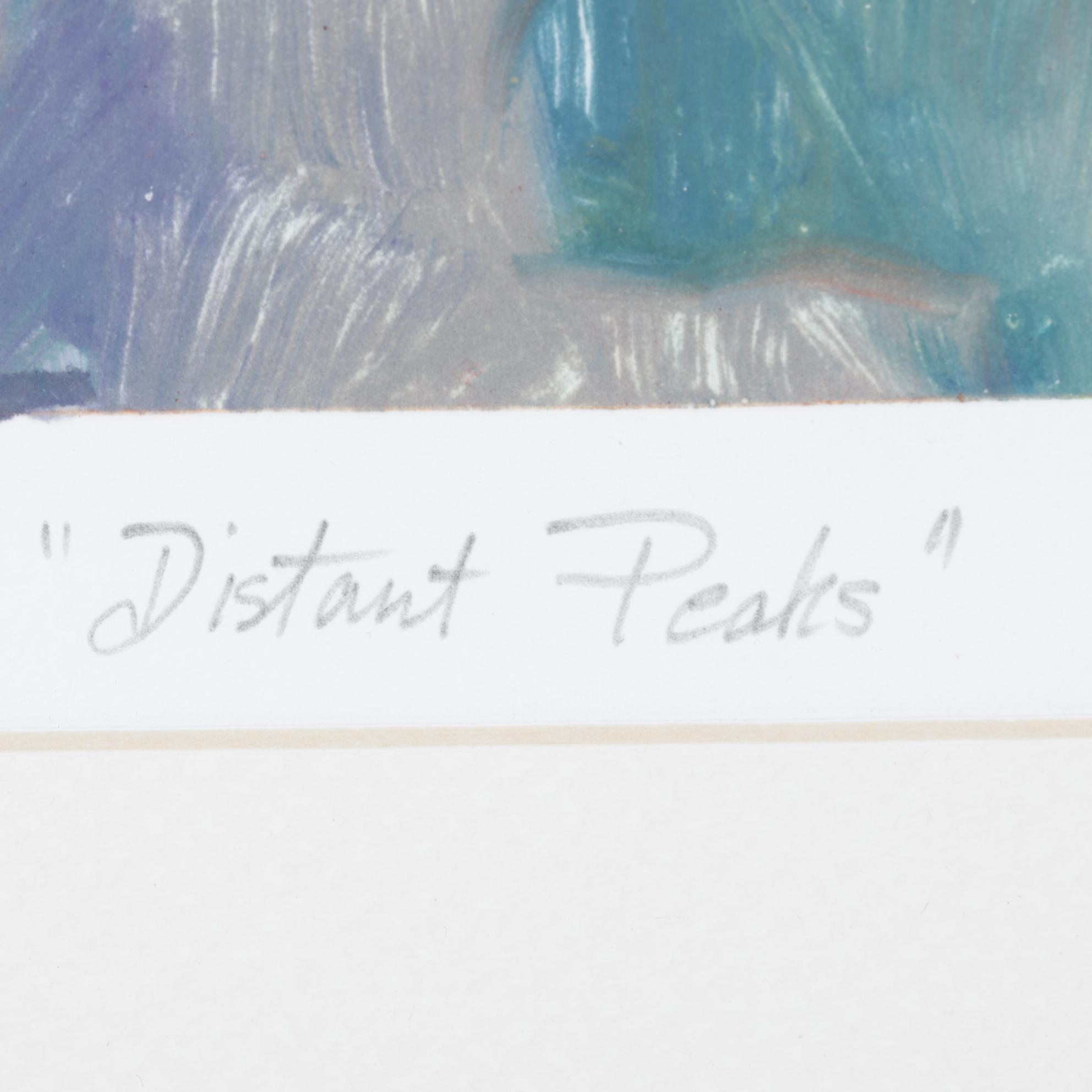 Gillian Kemper "Distant Peaks" Oil Monotype, Early 21st Century